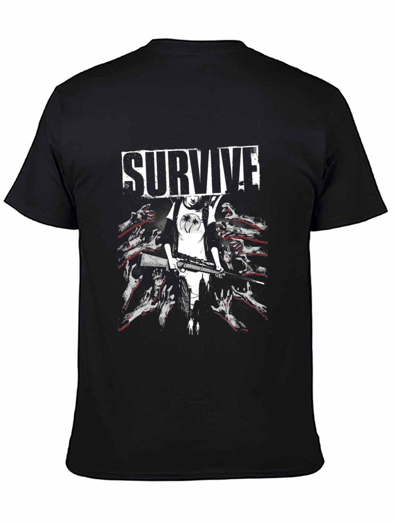 Survive Zombie Graphic Print T-Shirt