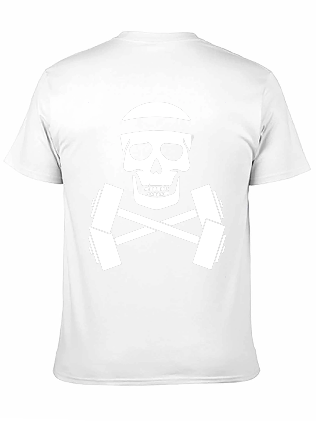 Skull & Dumbbell Gym T-Shirt - Workout Motivation
