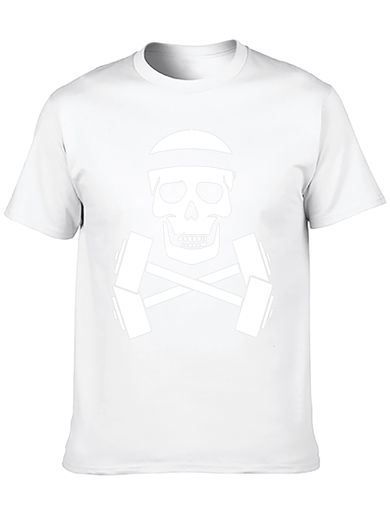 Skull & Dumbbell Gym T-Shirt - Workout Motivation