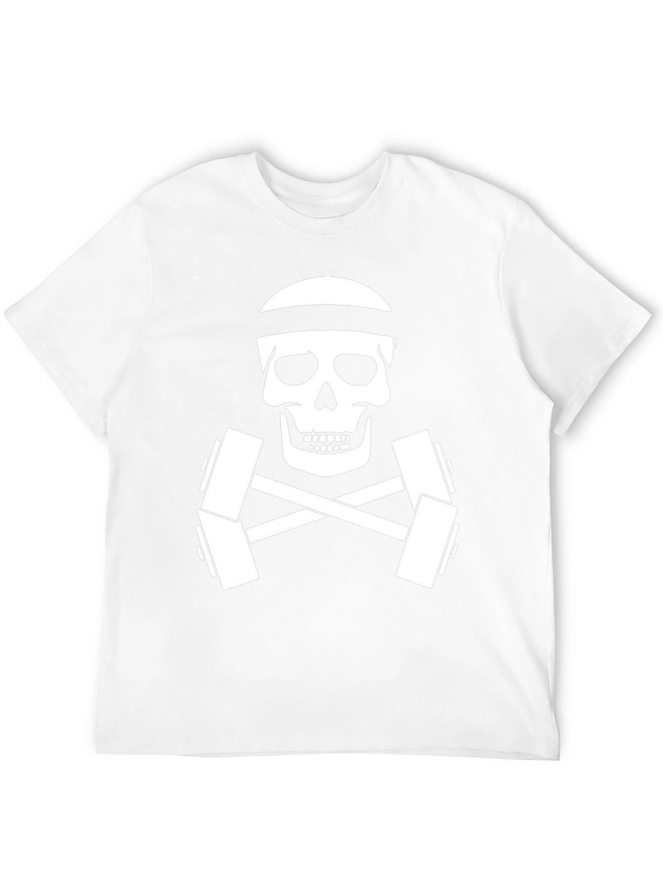 Skull & Dumbbell Gym T-Shirt - Workout Motivation