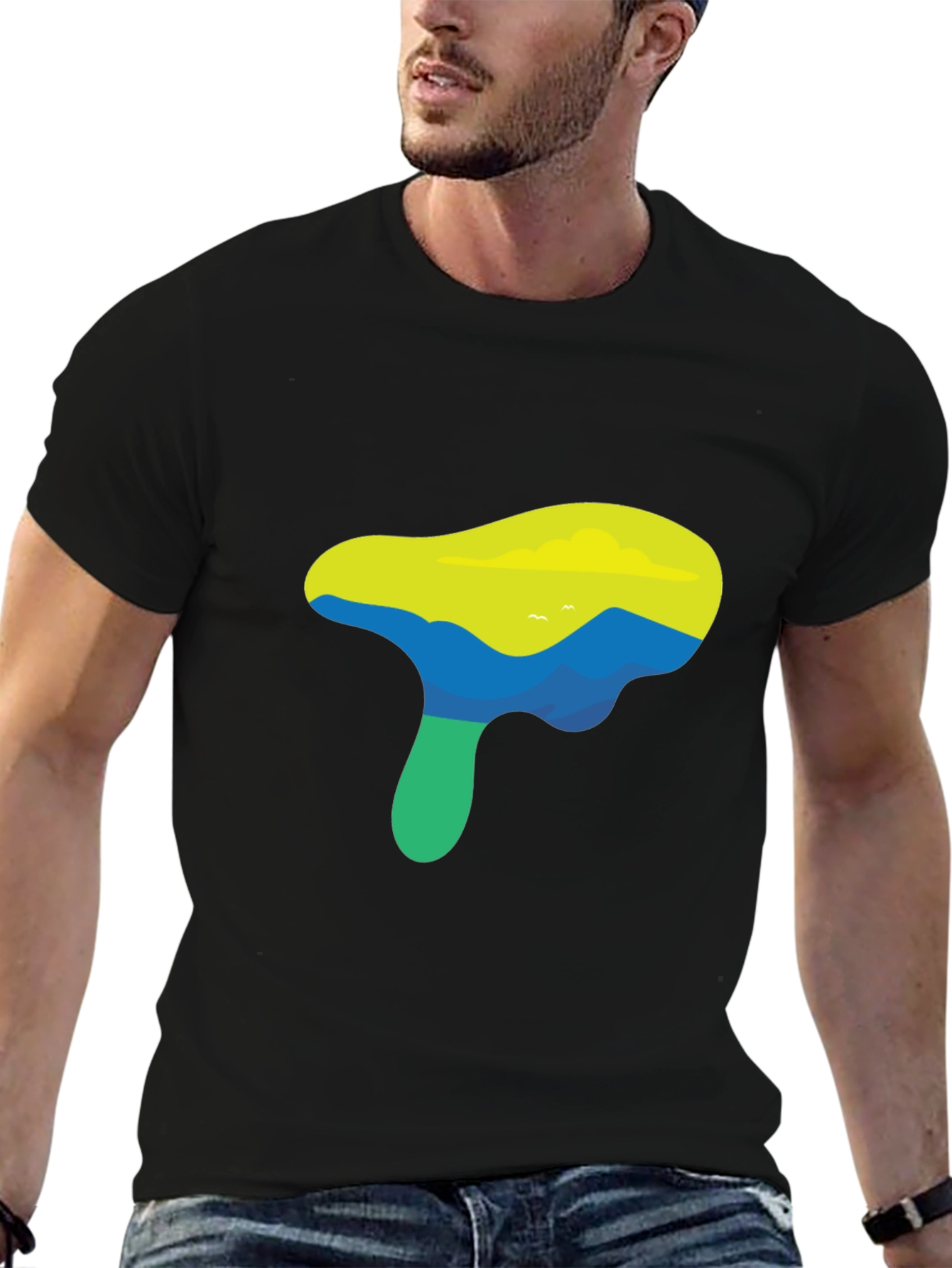 Nature Graphic Black T-Shirt