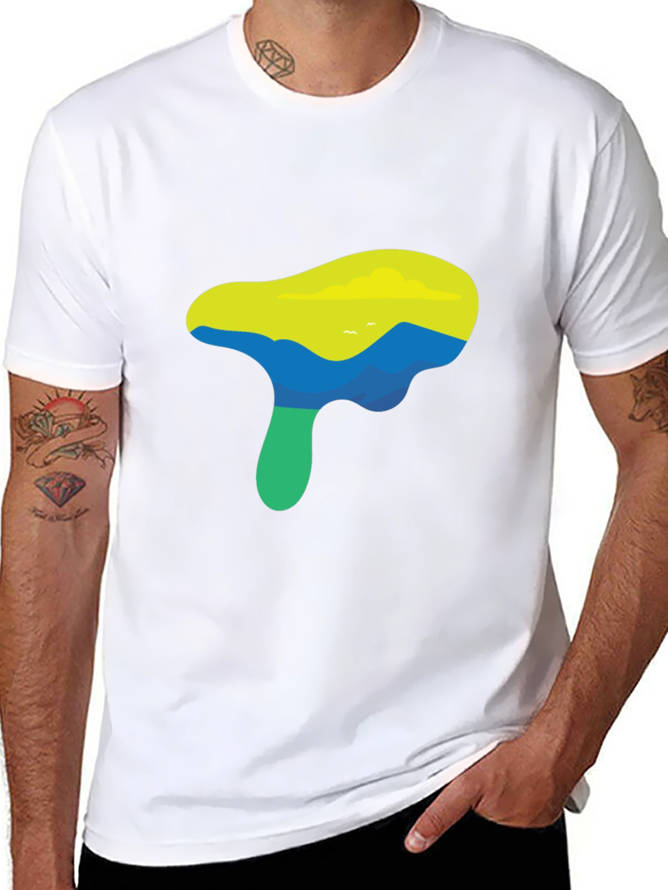 Nature Graphic Black T-Shirt