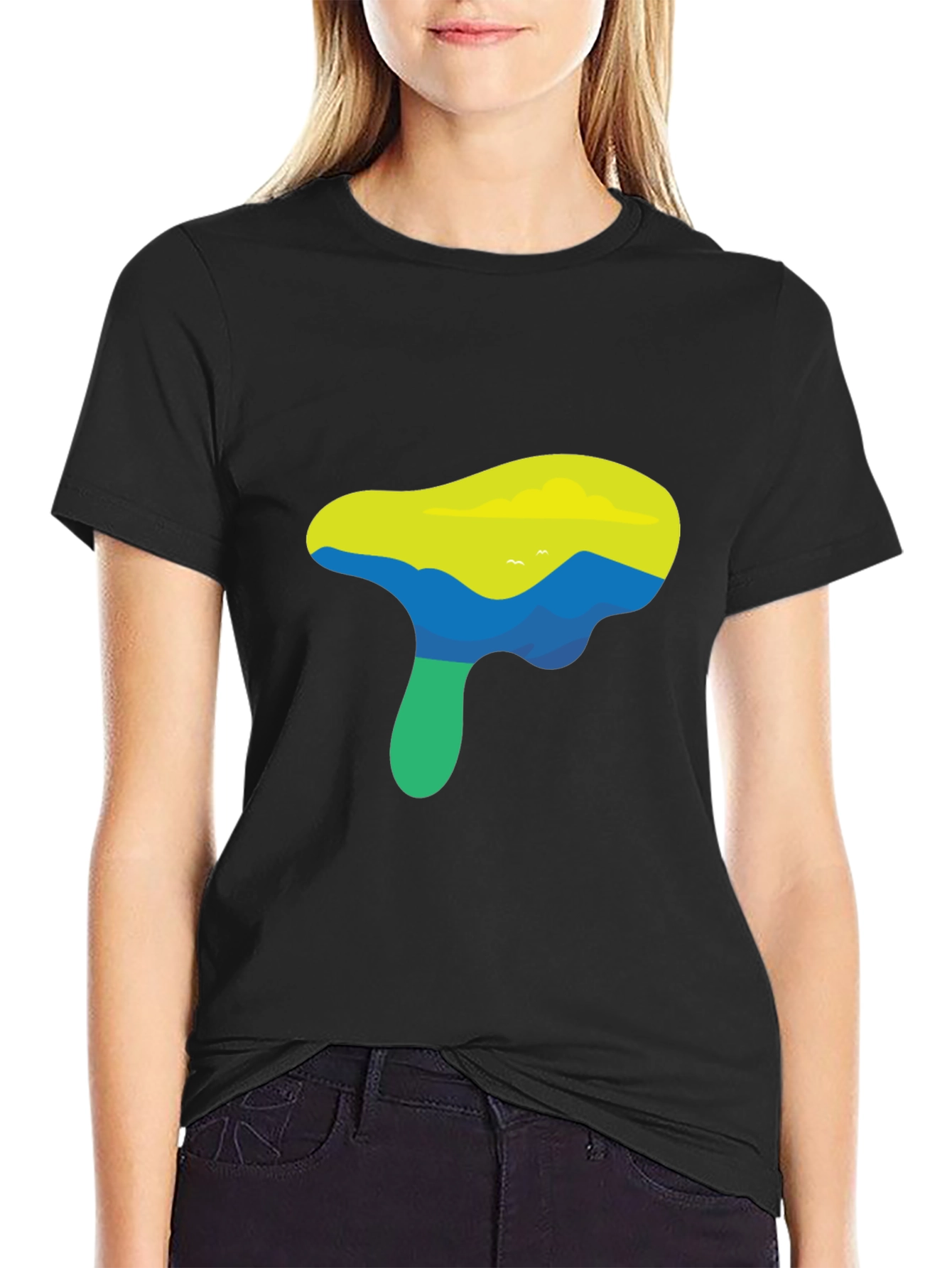 Nature Graphic Black T-Shirt