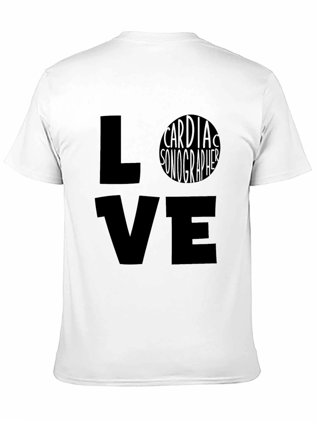LOVE Cardiac Sonographer Black T-Shirt