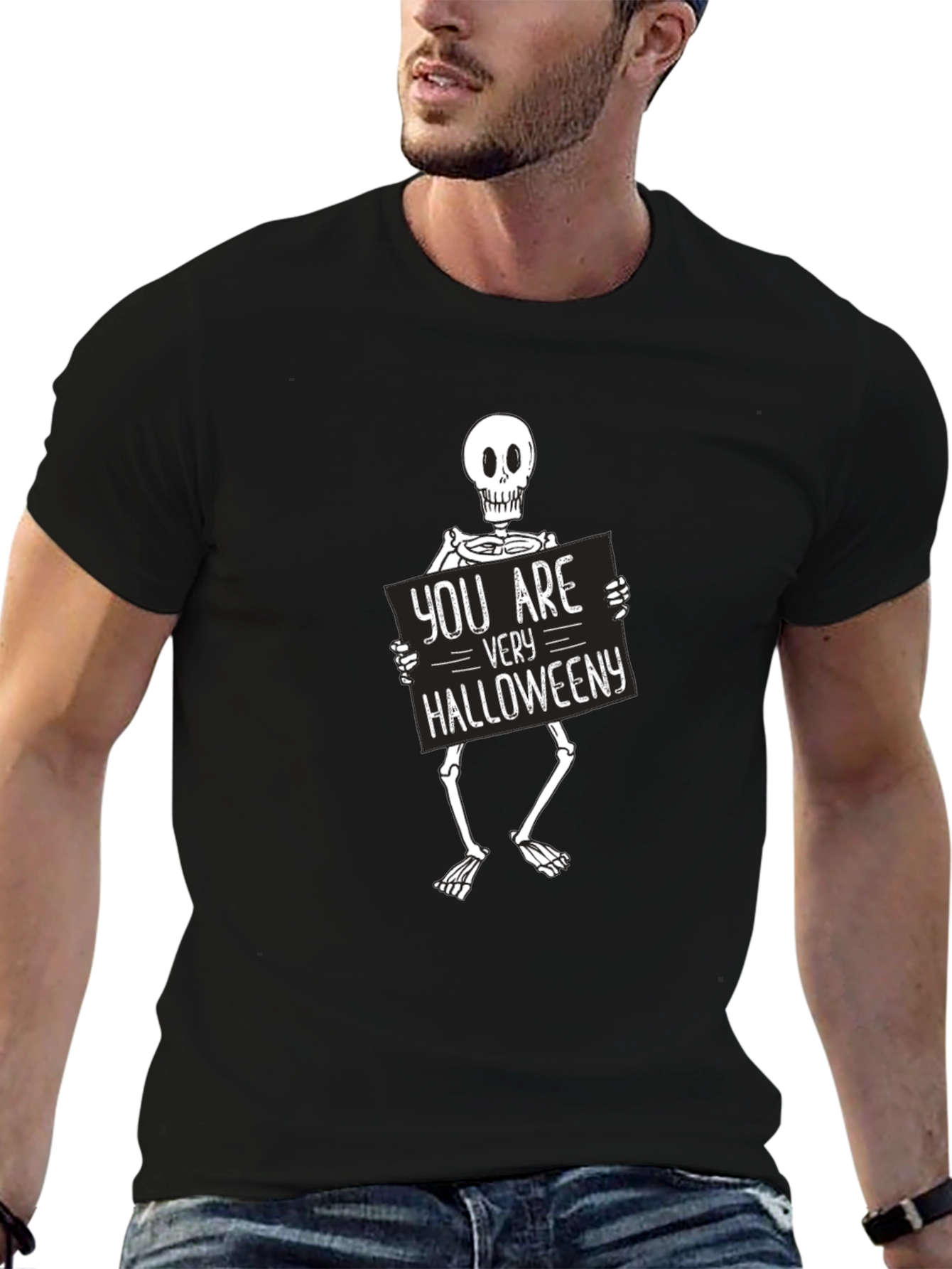 Halloween Skeleton Graphic Tee - You are Very Halloweeny
