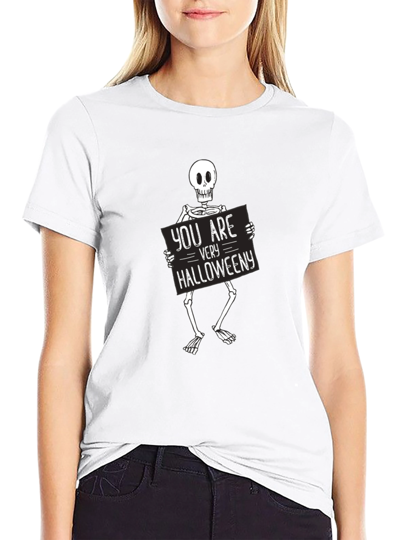 Halloween Skeleton Graphic Tee - You are Very Halloweeny