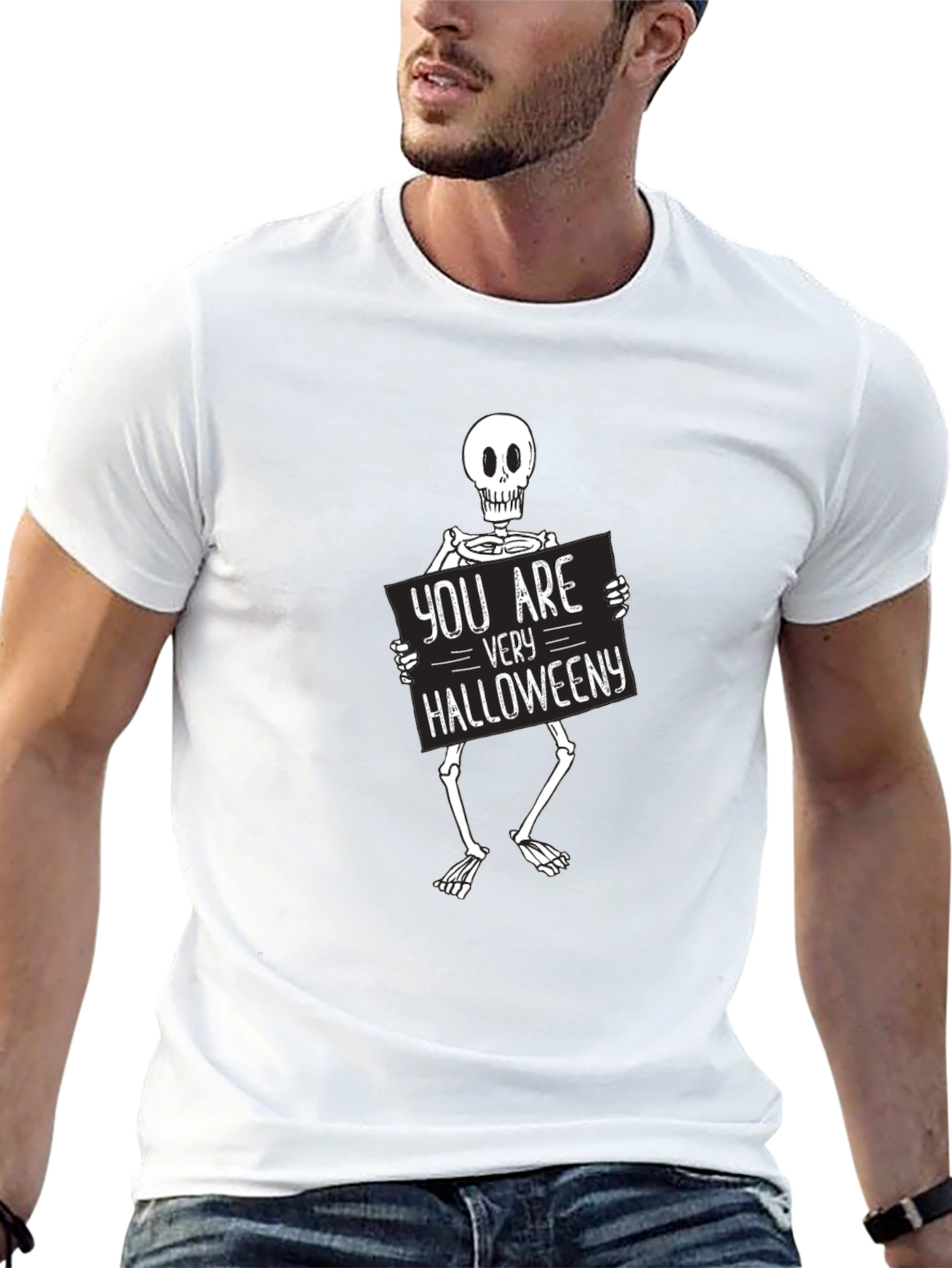 Halloween Skeleton Graphic Tee - You are Very Halloweeny