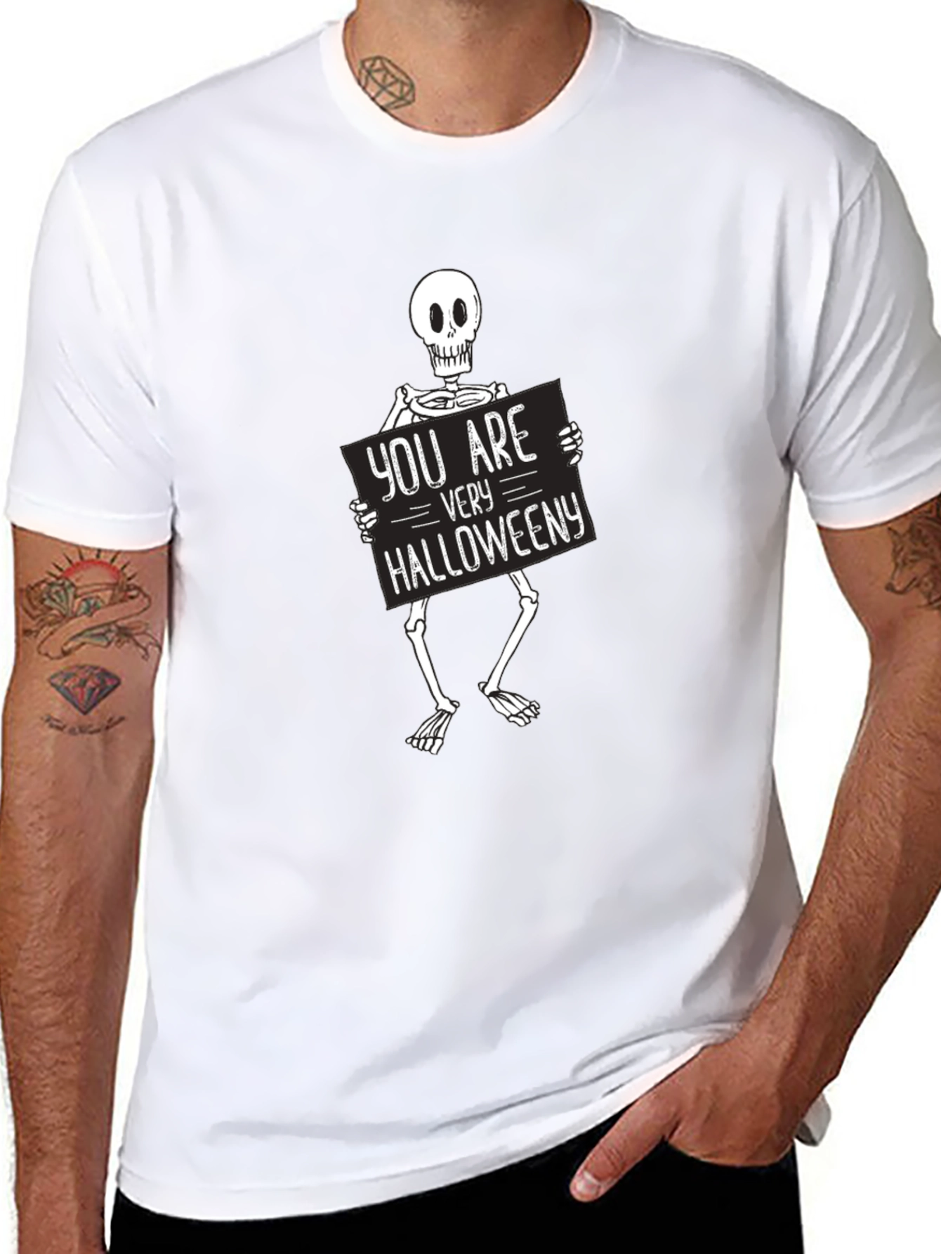 Halloween Skeleton Graphic Tee - You are Very Halloweeny