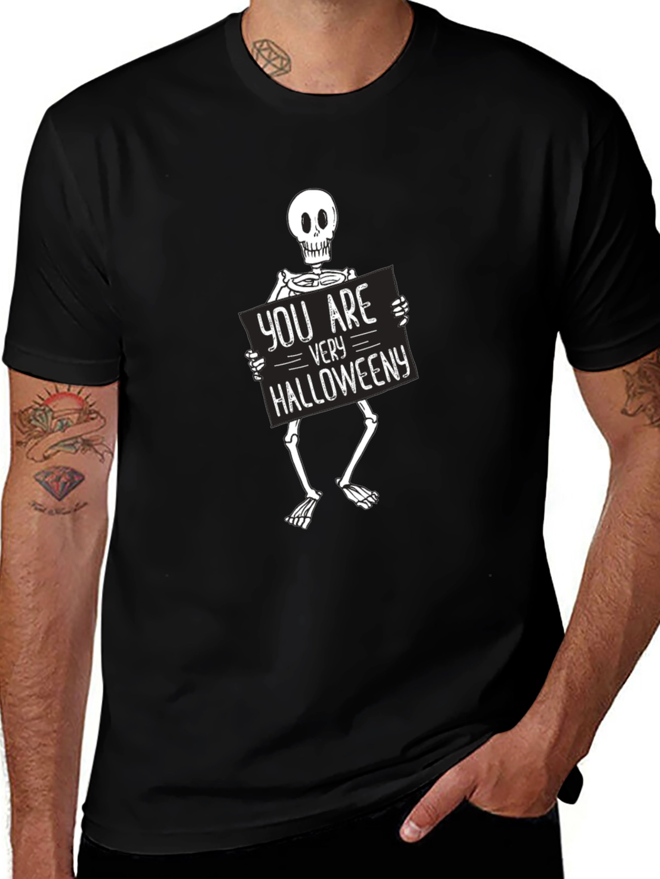 Halloween Skeleton Graphic Tee - You are Very Halloweeny