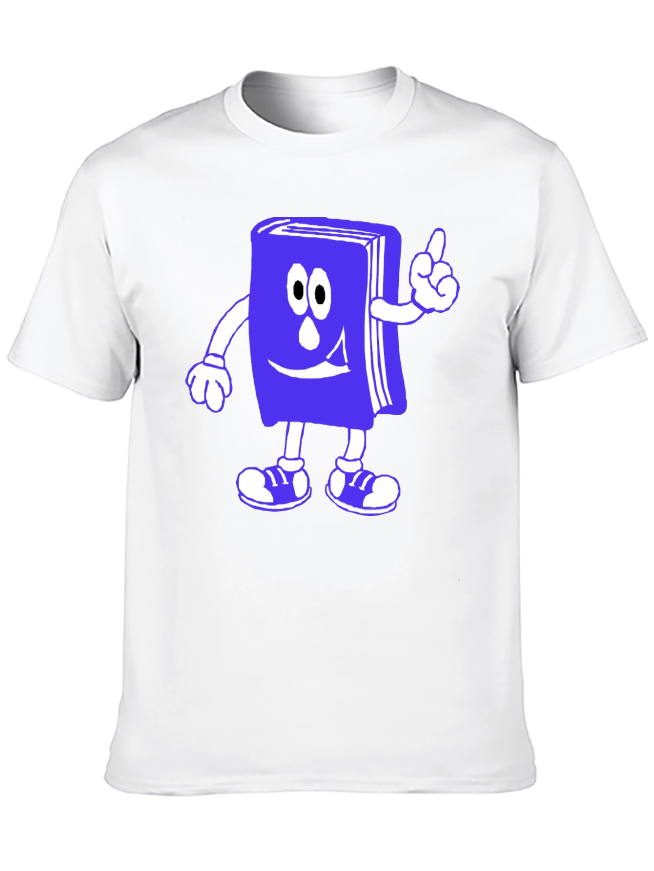 Funny Bookworm Cartoon T-Shirt - Black Cotton Tee