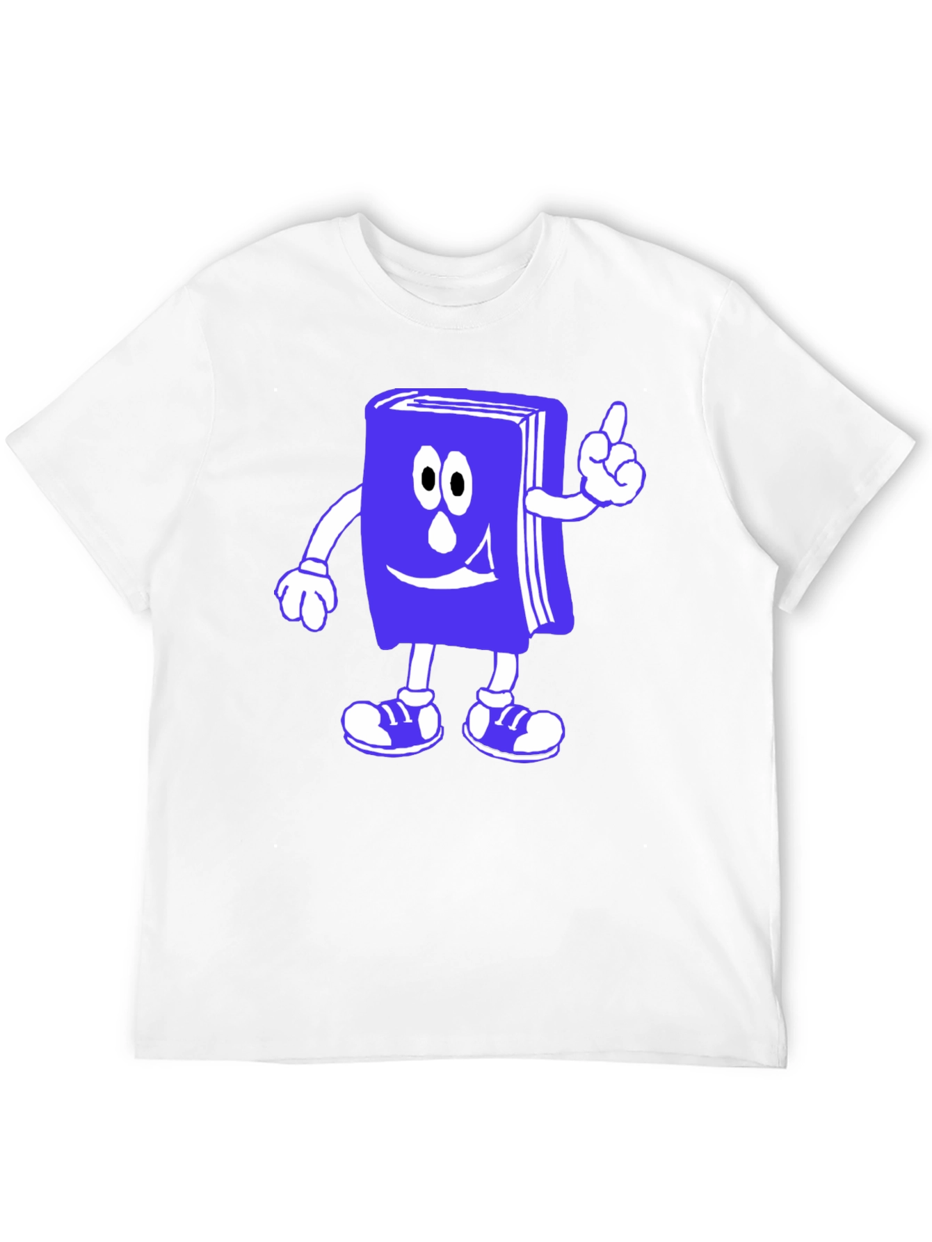 Funny Bookworm Cartoon T-Shirt - Black Cotton Tee
