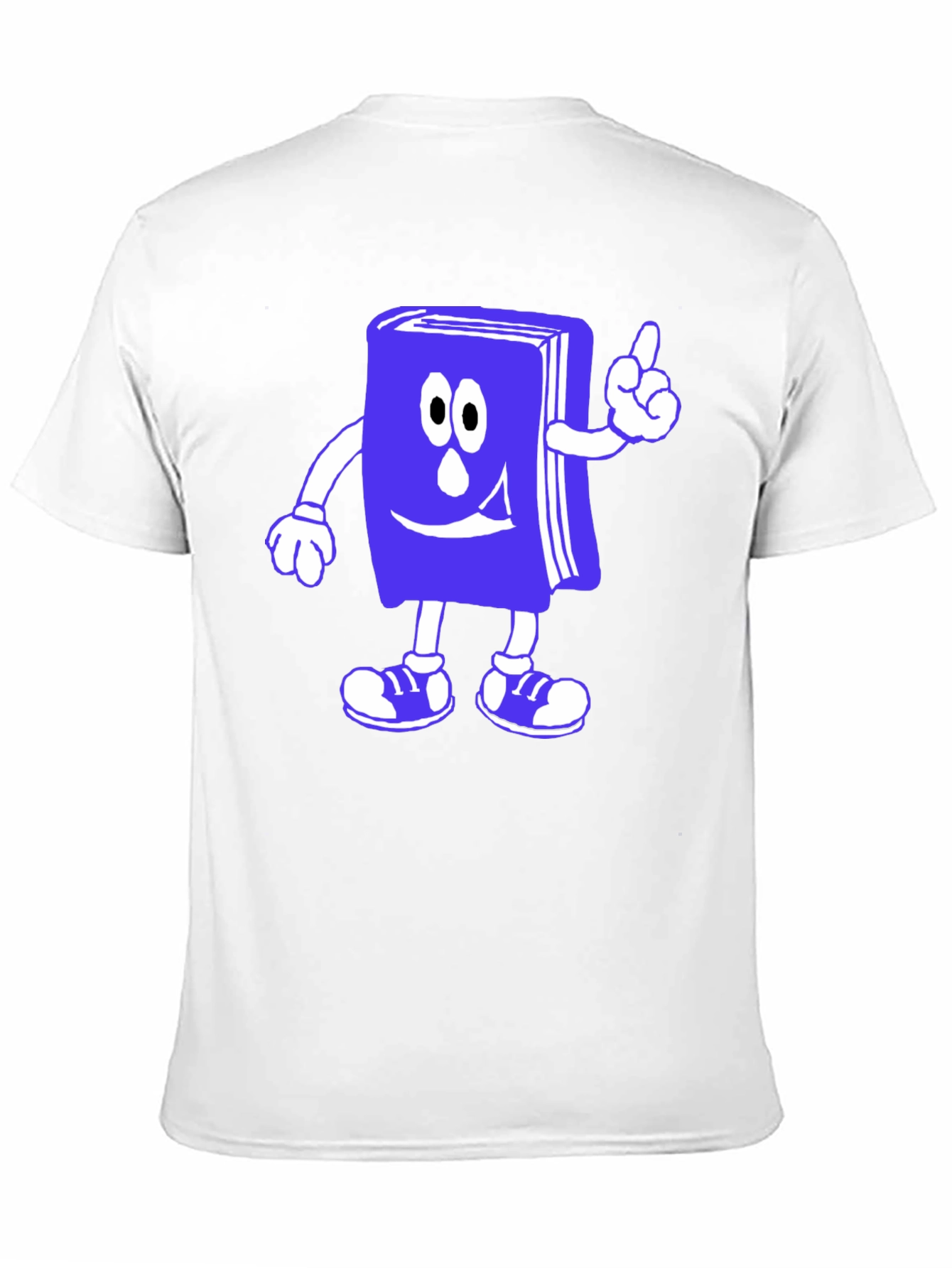 Funny Bookworm Cartoon T-Shirt - Black Cotton Tee