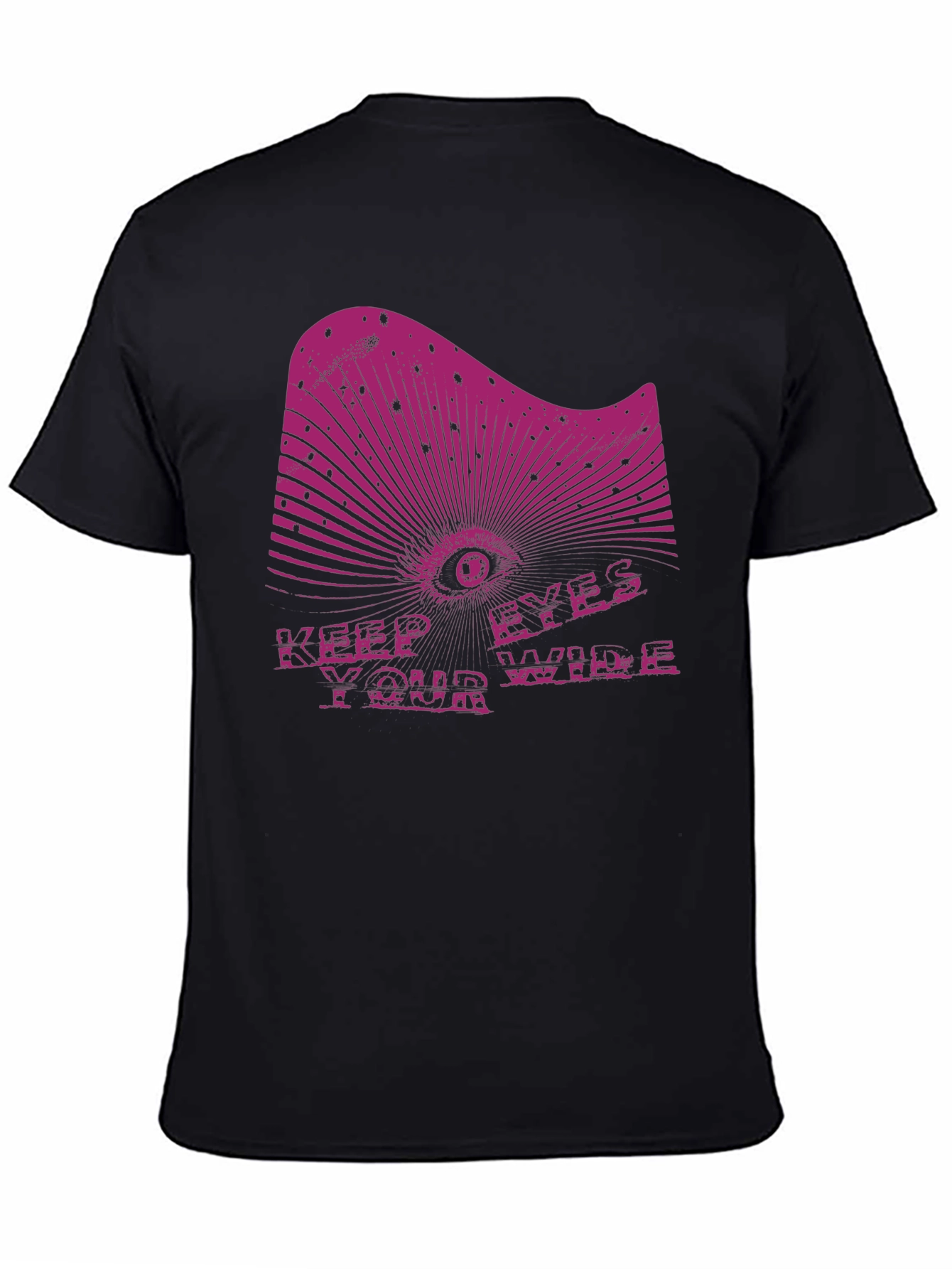 Keep Your Eyes Wide Black Graphic Tee
