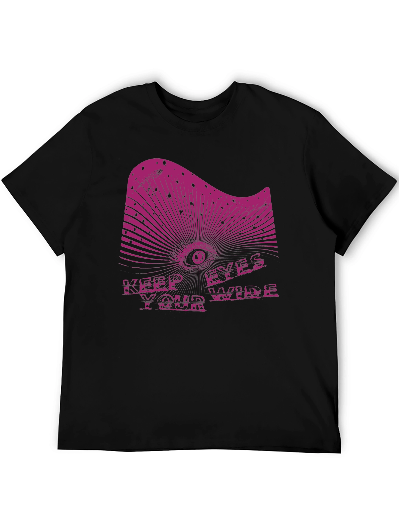 Keep Your Eyes Wide Black Graphic Tee