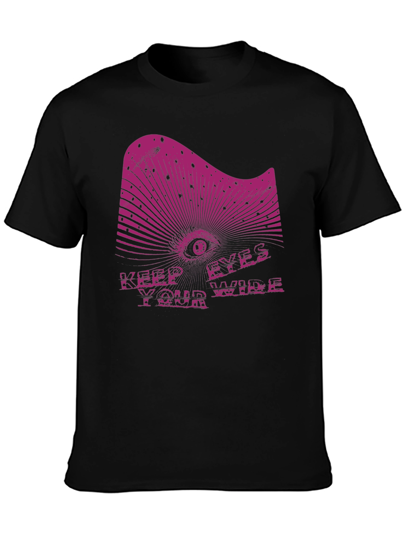 Keep Your Eyes Wide Black Graphic Tee