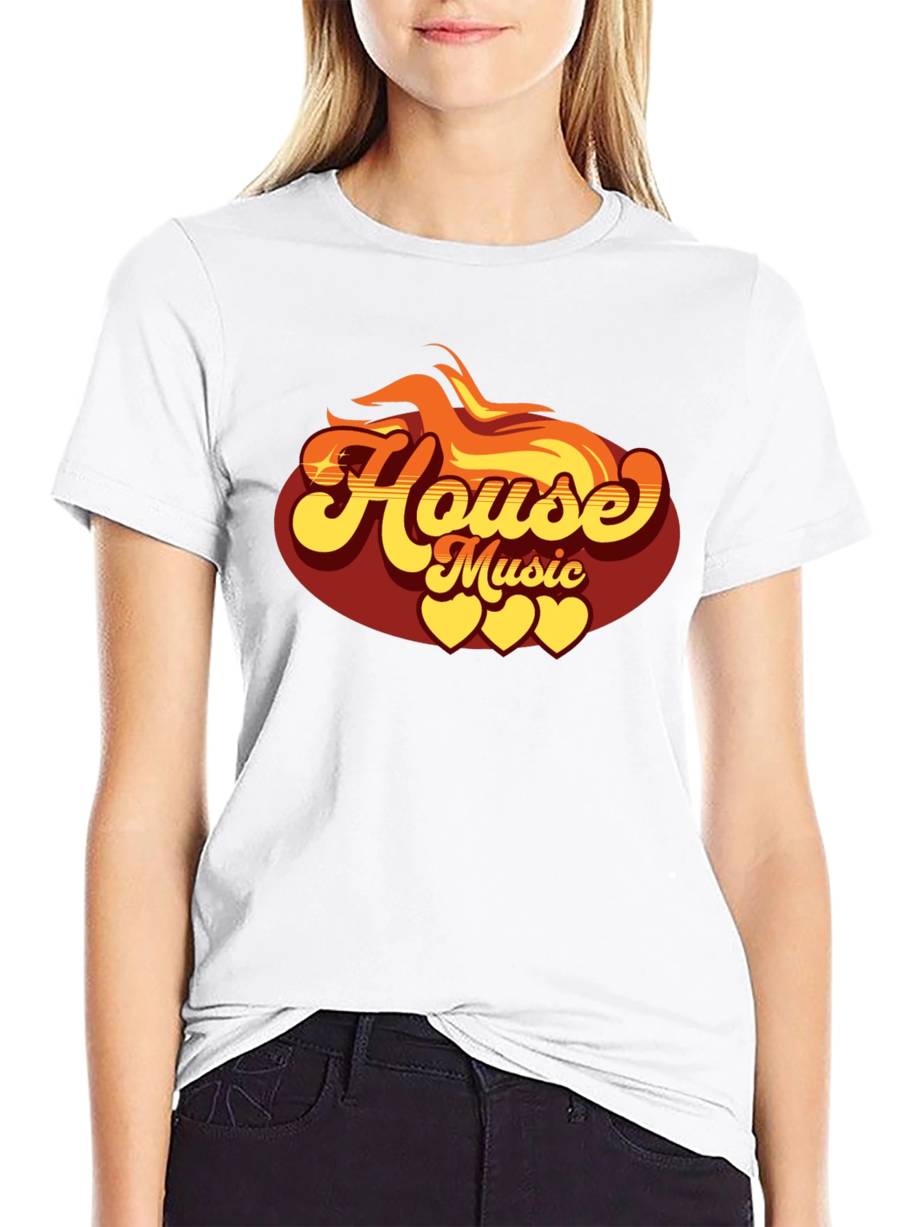House Music Graphic Tee - Retro Style