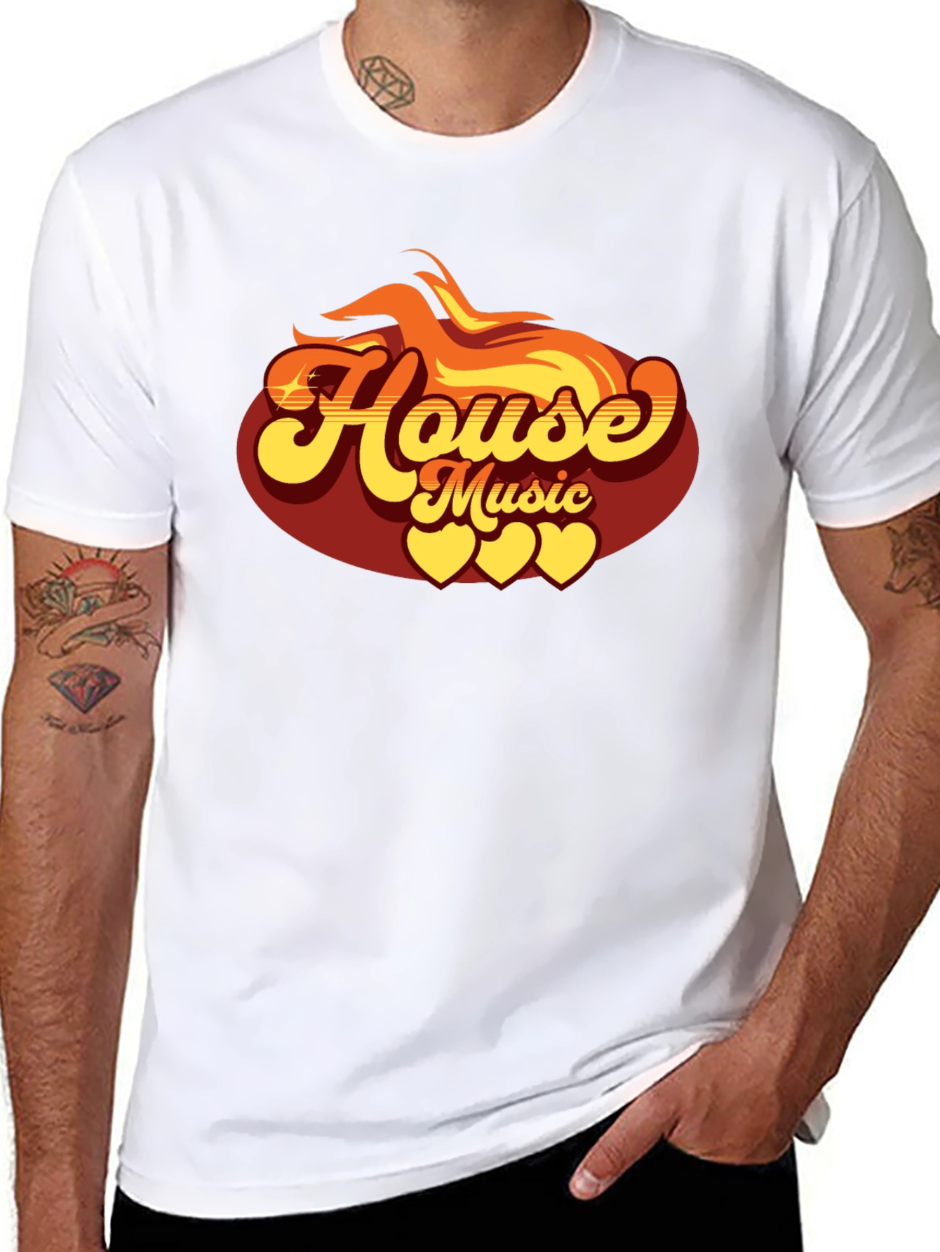House Music Graphic Tee - Retro Style