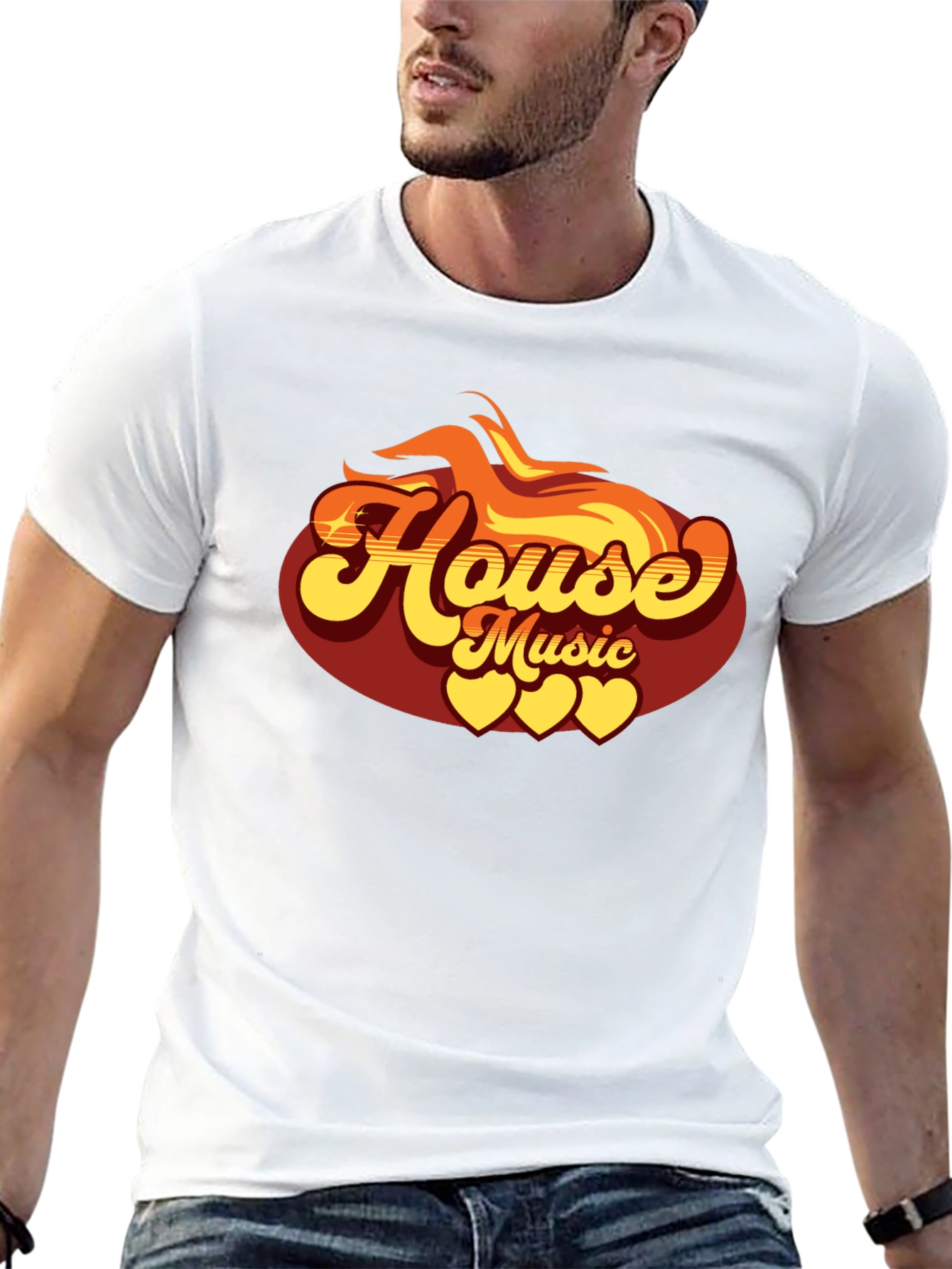 House Music Graphic Tee - Retro Style