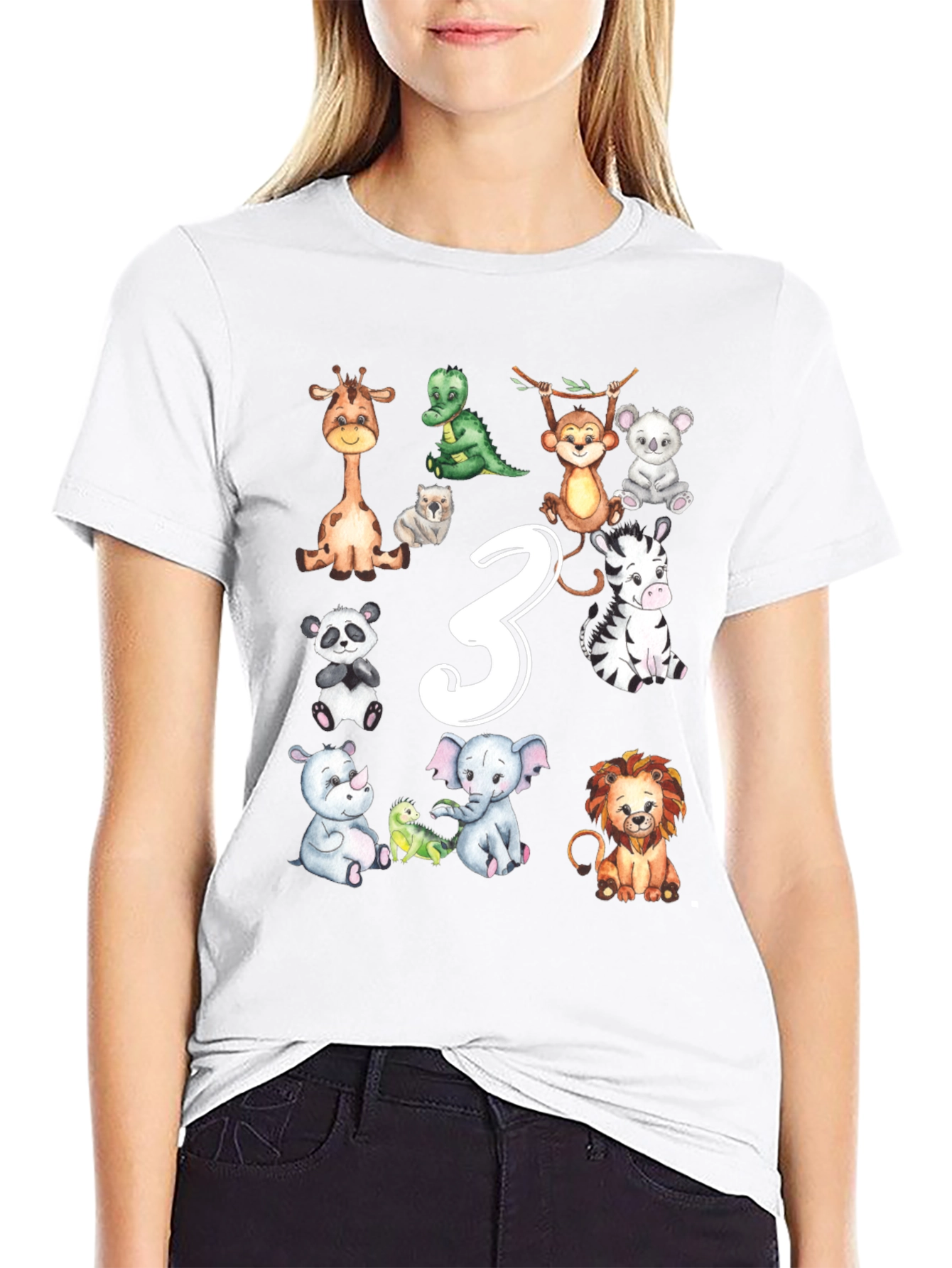 Third Birthday Safari Animals T-Shirt