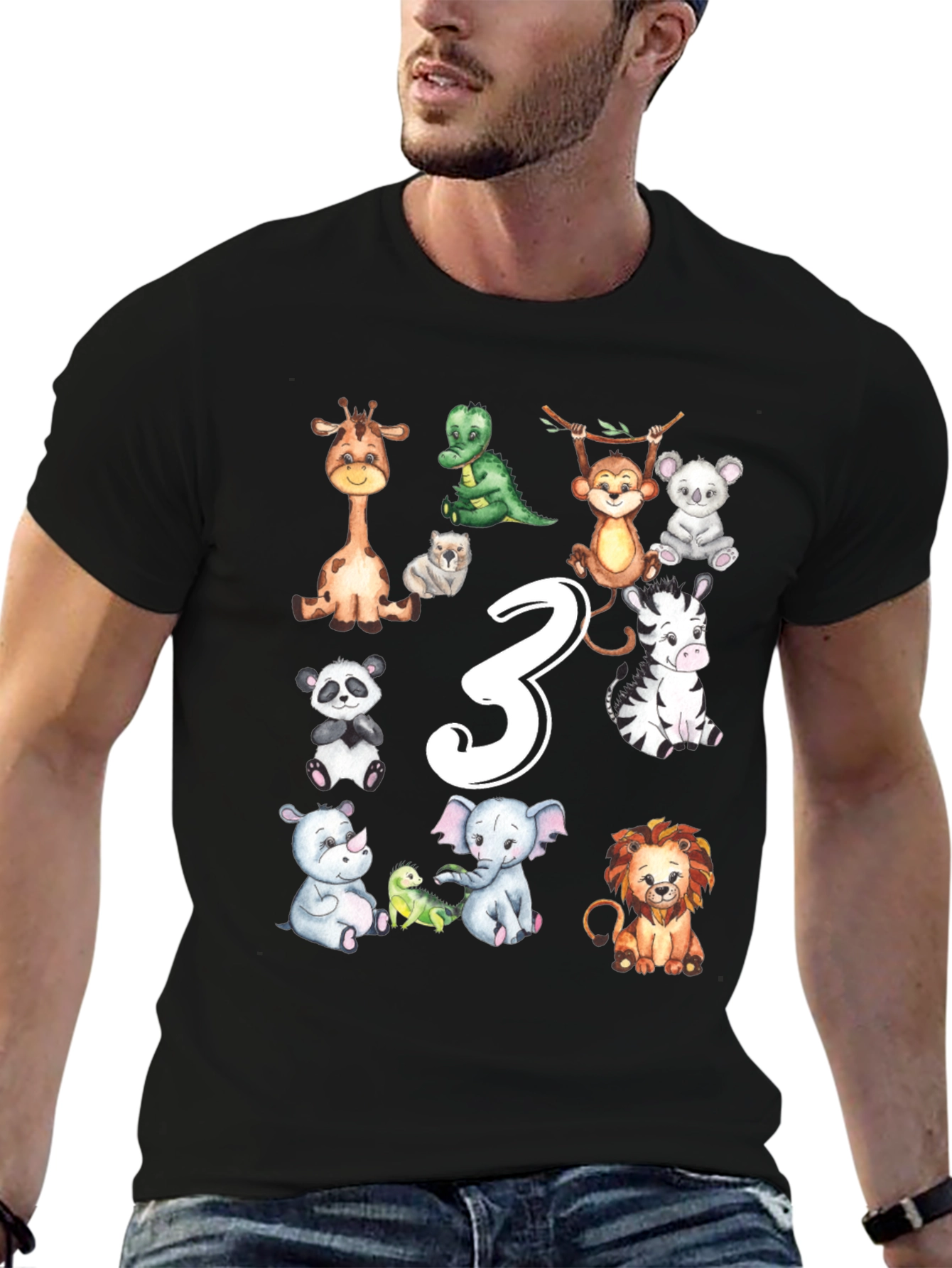 Third Birthday Safari Animals T-Shirt
