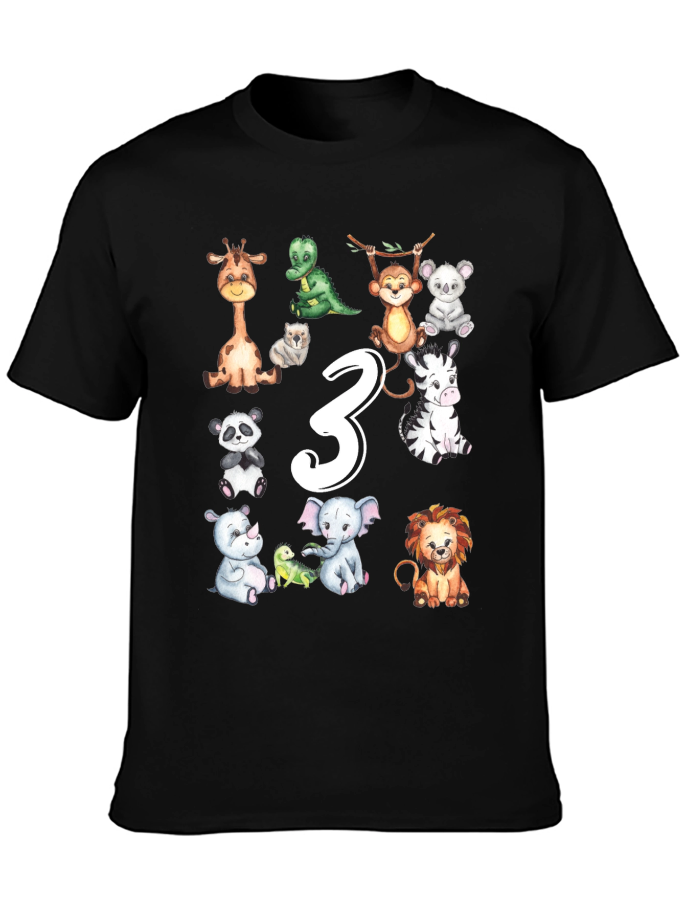 Third Birthday Safari Animals T-Shirt