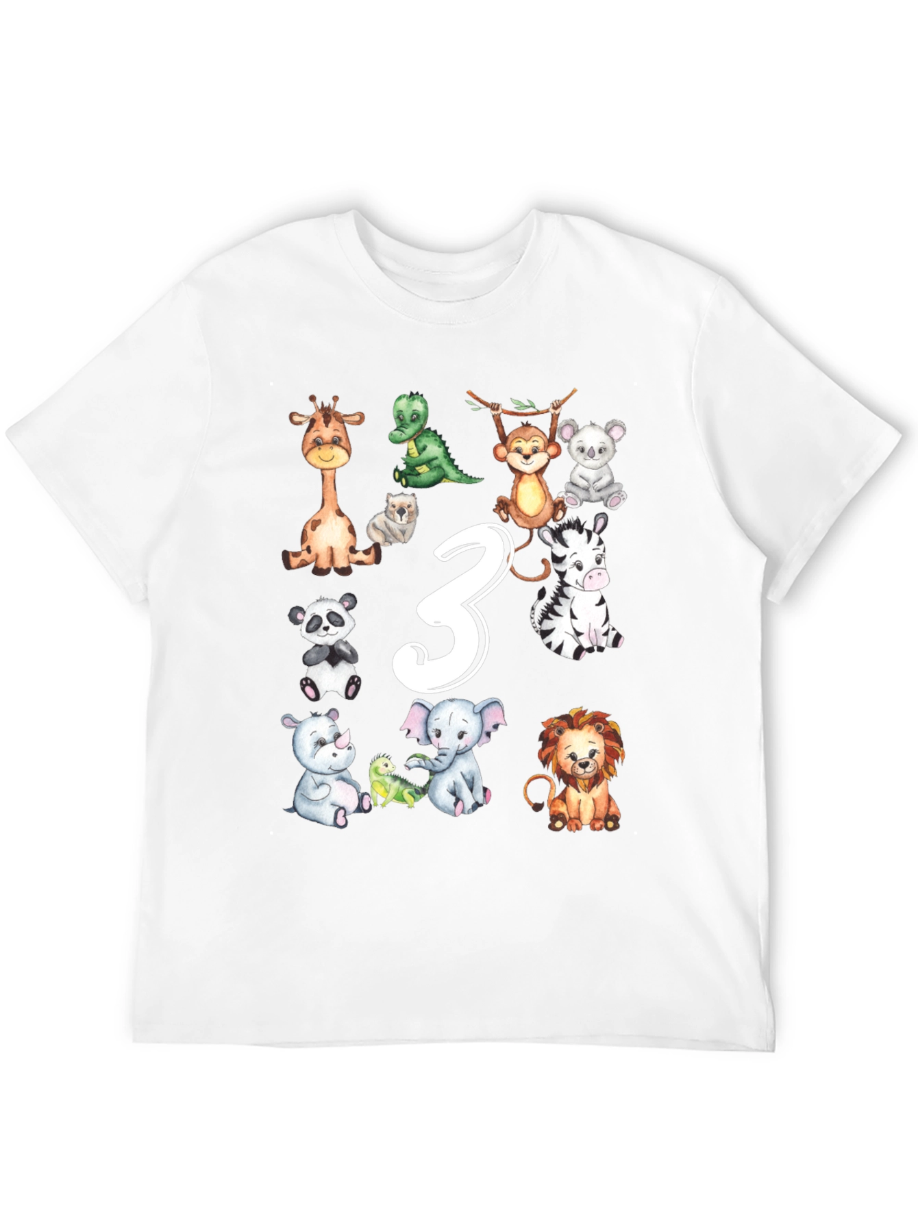 Third Birthday Safari Animals T-Shirt