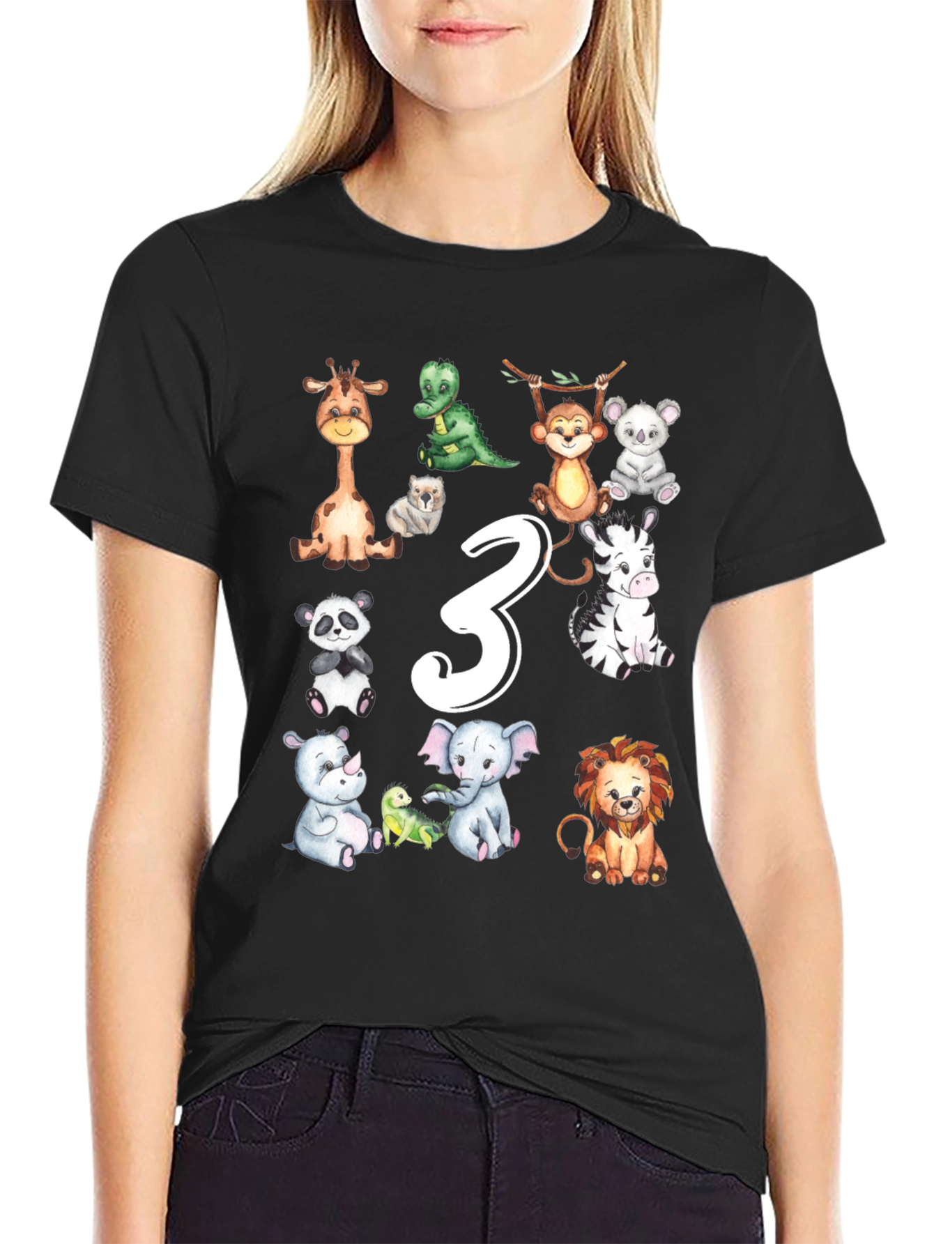 Third Birthday Safari Animals T-Shirt