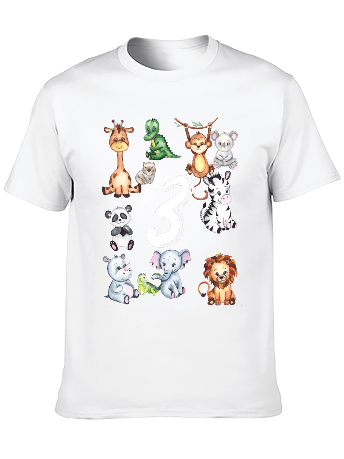 Third Birthday Safari Animals T-Shirt
