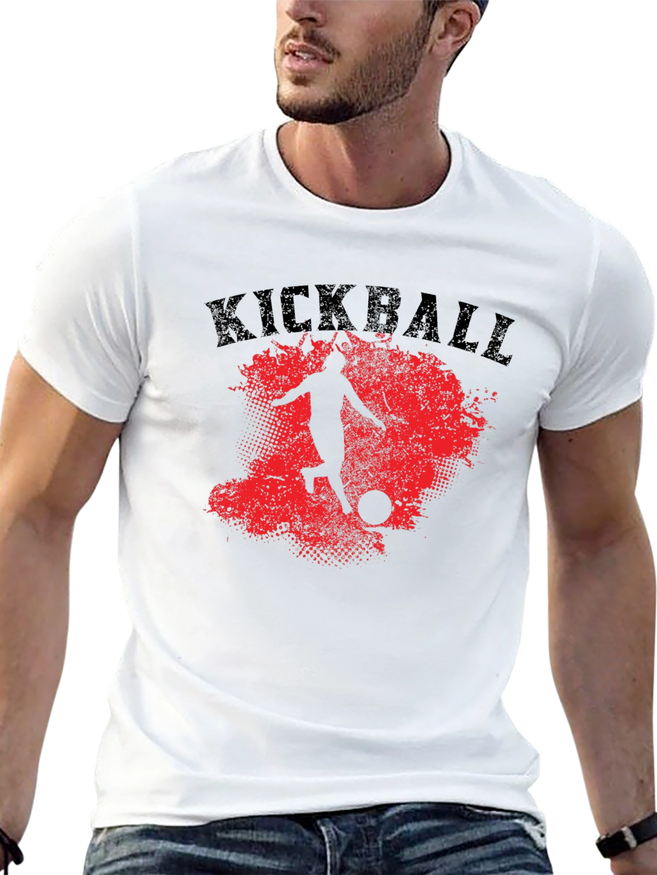 Kickball T-Shirt - Red Splatter Graphic Tee