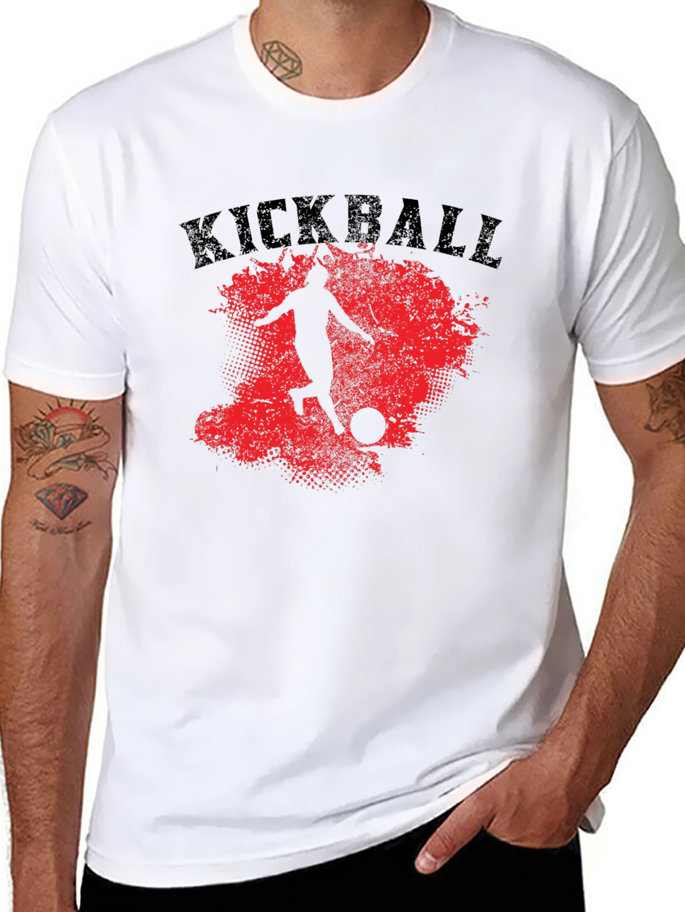Kickball T-Shirt - Red Splatter Graphic Tee