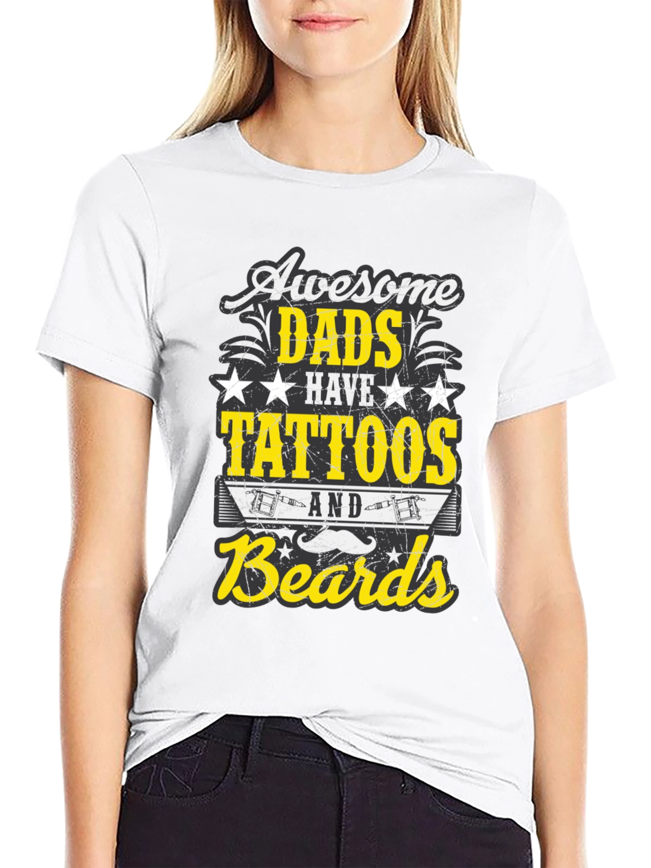 Awesome Dads Tattoos & Beards T-Shirt