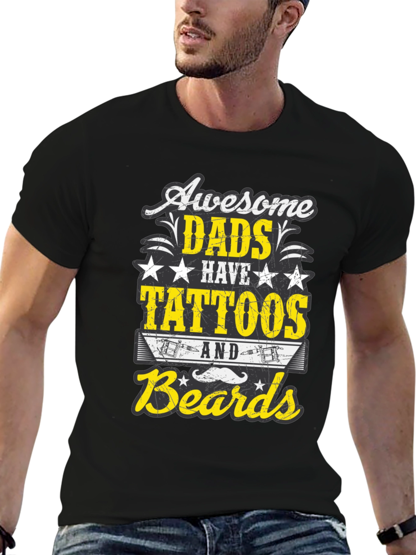 Awesome Dads Tattoos & Beards T-Shirt