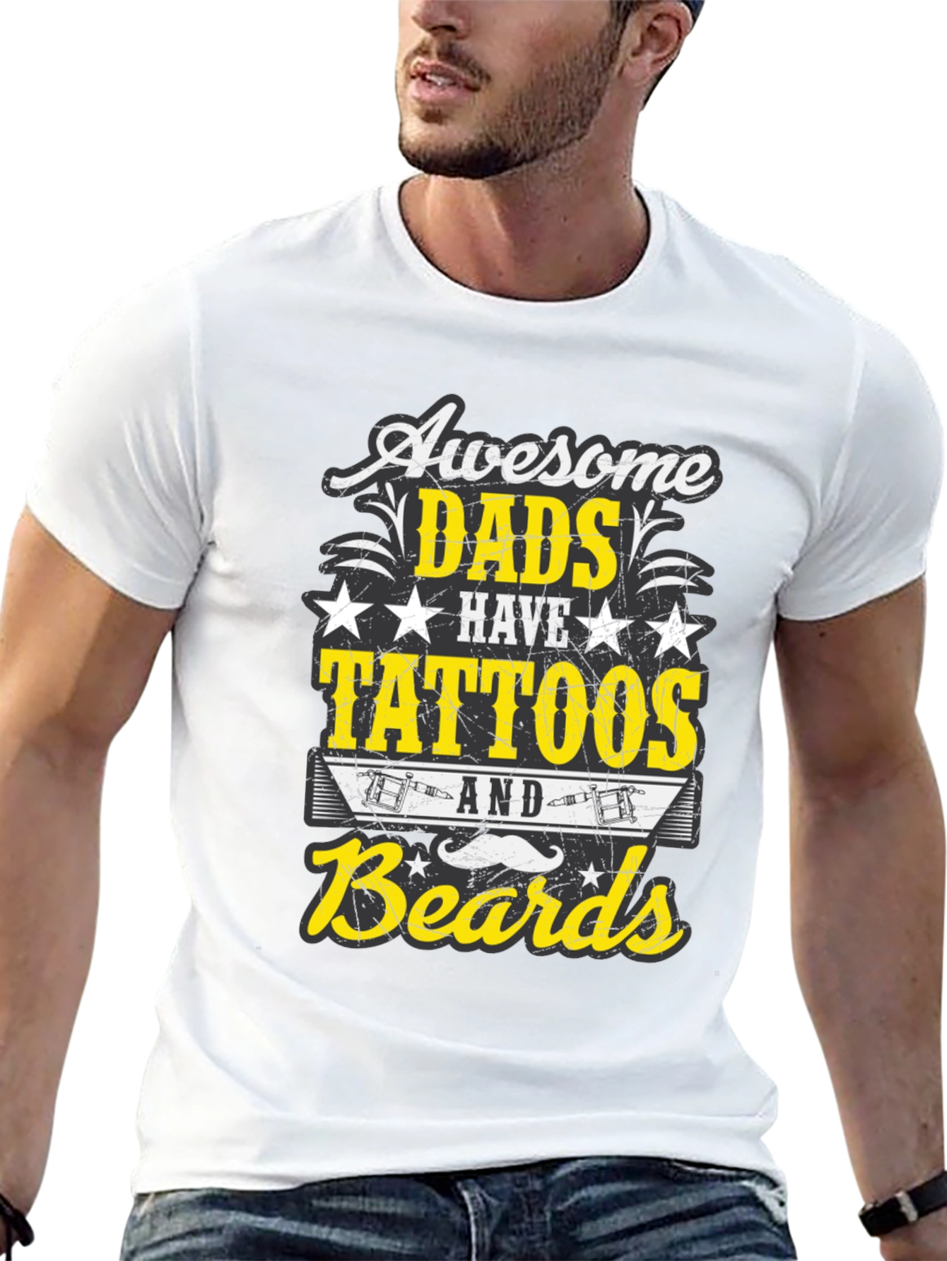 Awesome Dads Tattoos & Beards T-Shirt