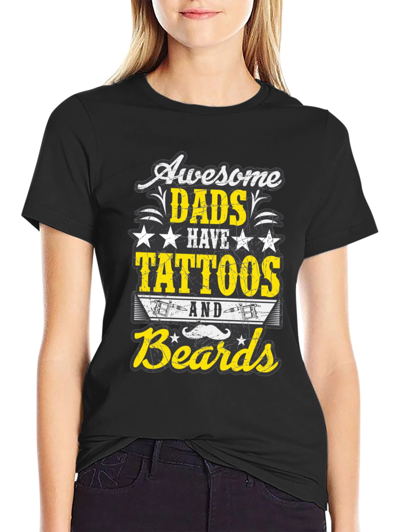 Awesome Dads Tattoos & Beards T-Shirt