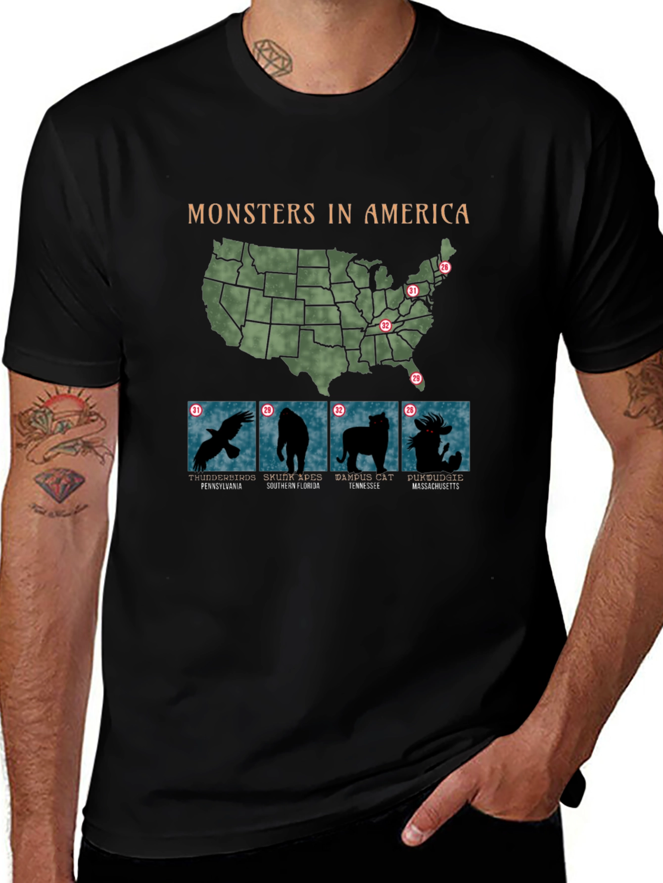 Monsters in America T-Shirt