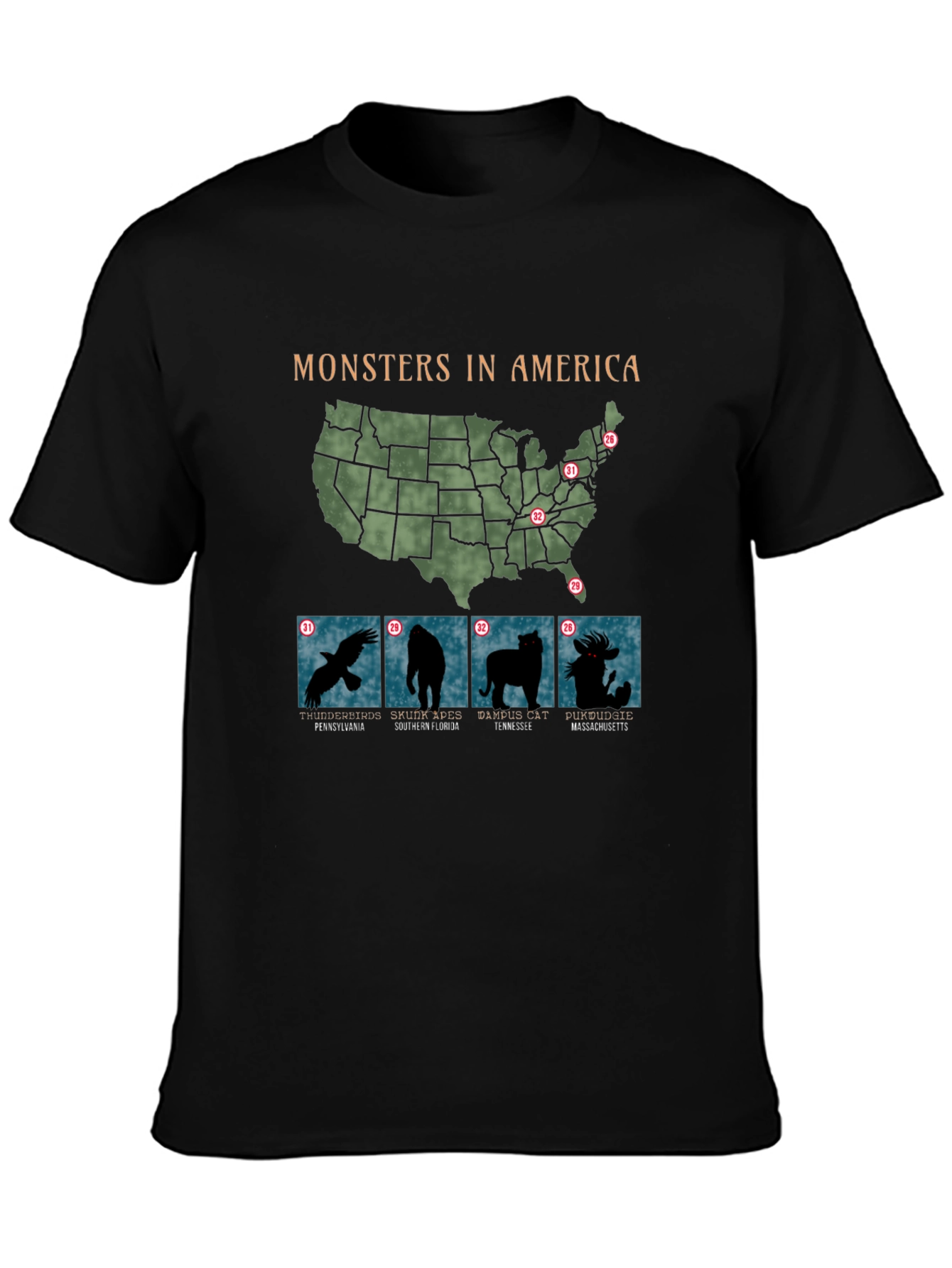 Monsters in America T-Shirt