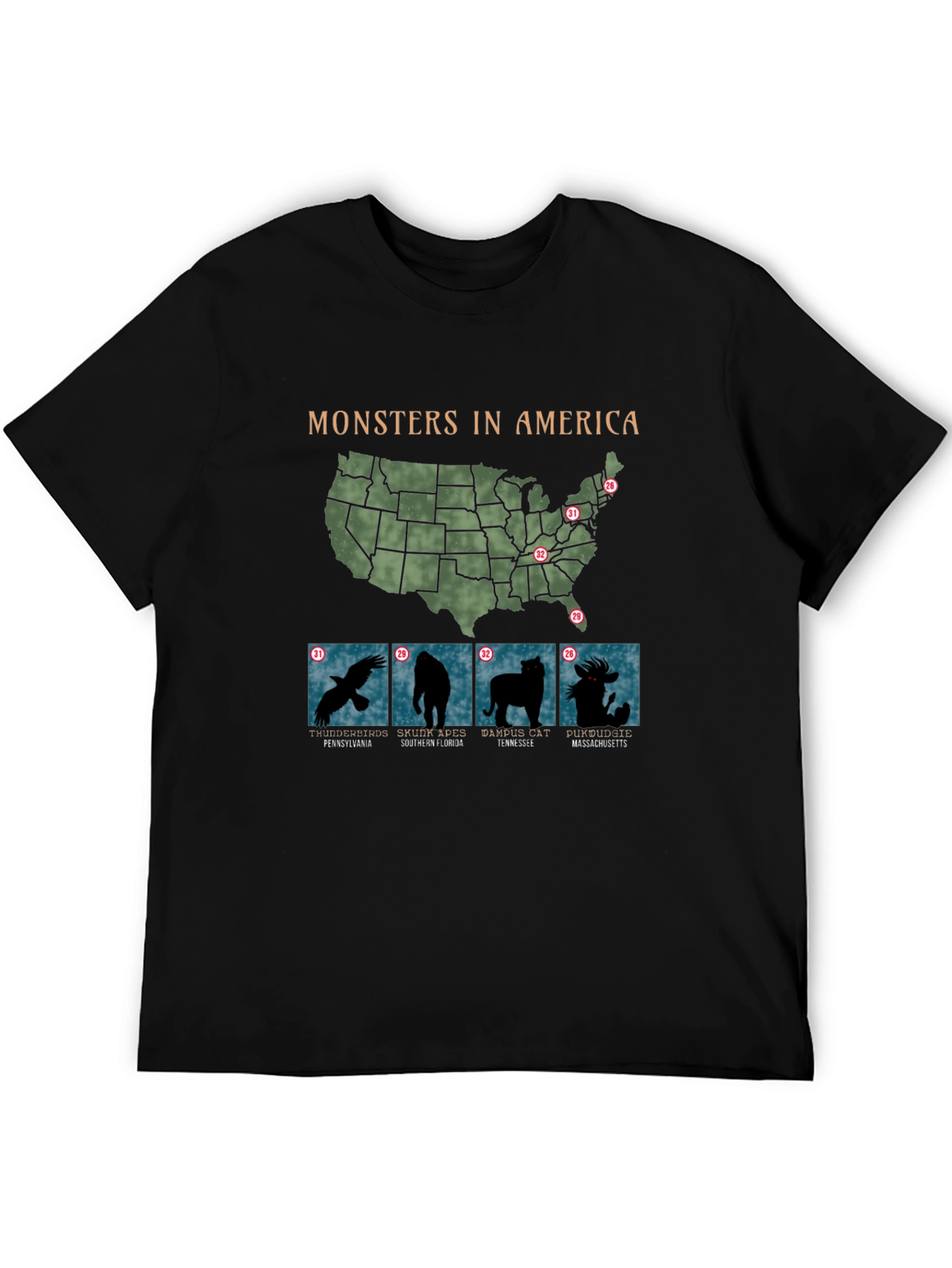 Monsters in America T-Shirt