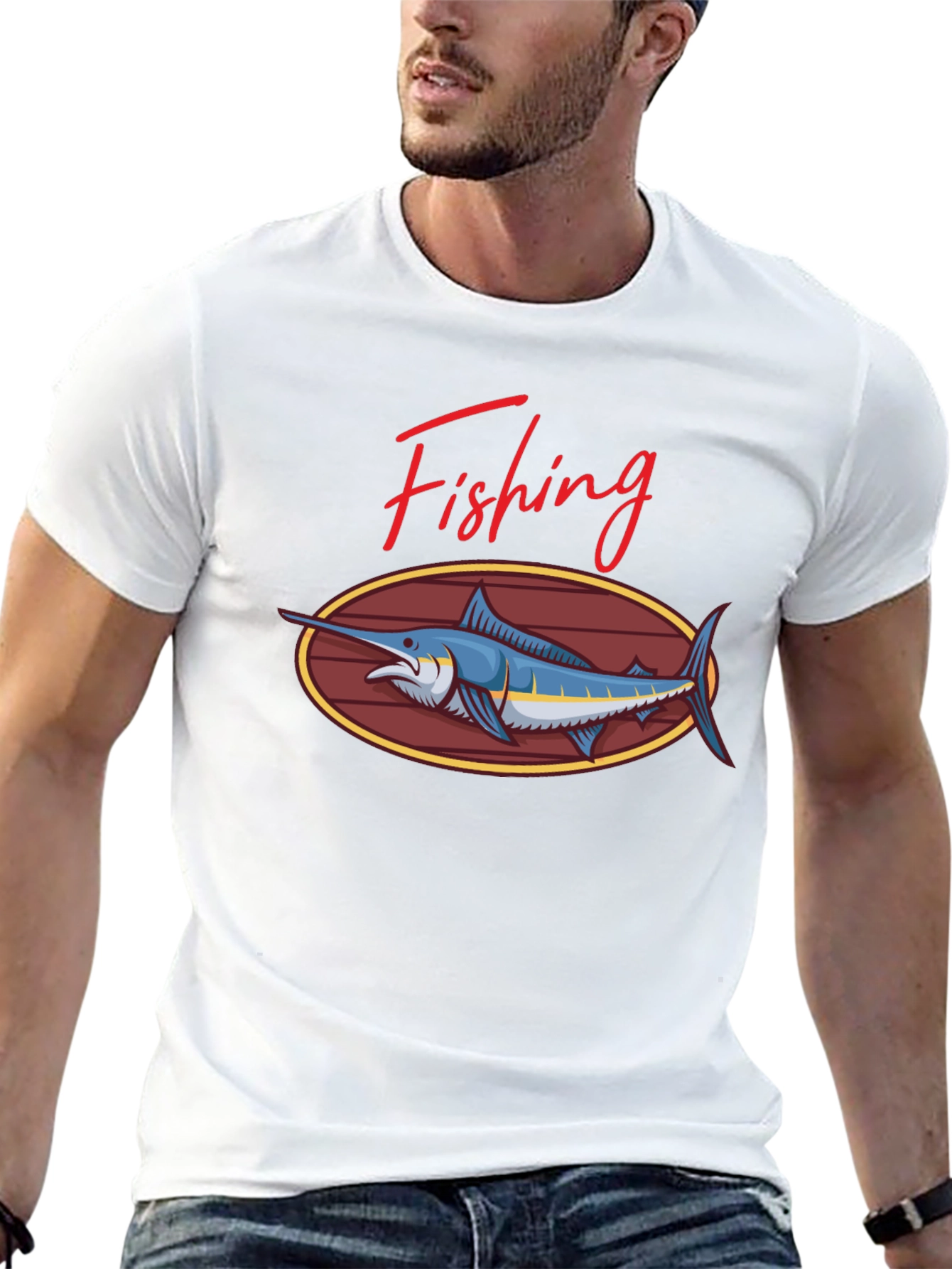 Fishing Marlin Graphic Tee - Stylish Comfort