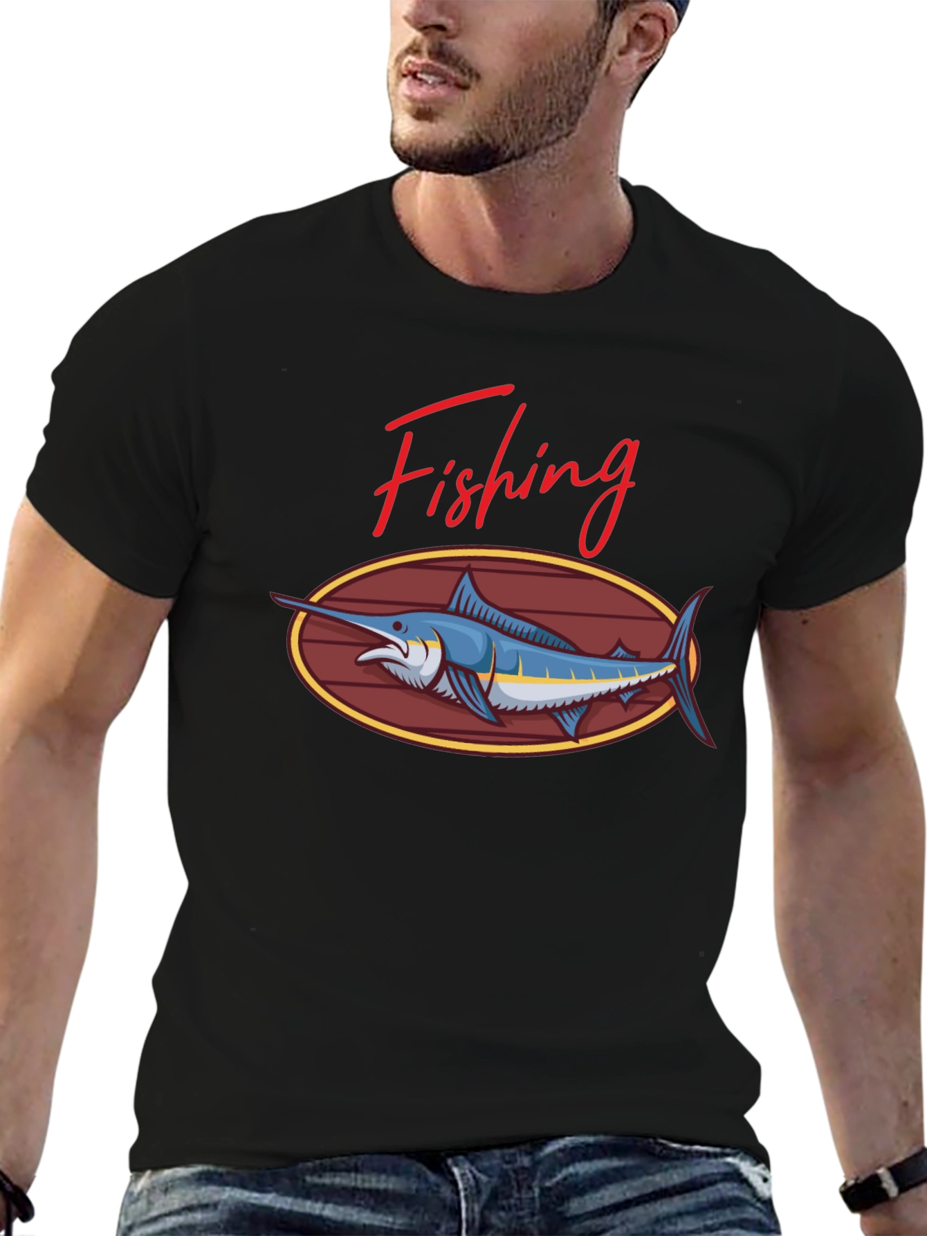 Fishing Marlin Graphic Tee - Stylish Comfort