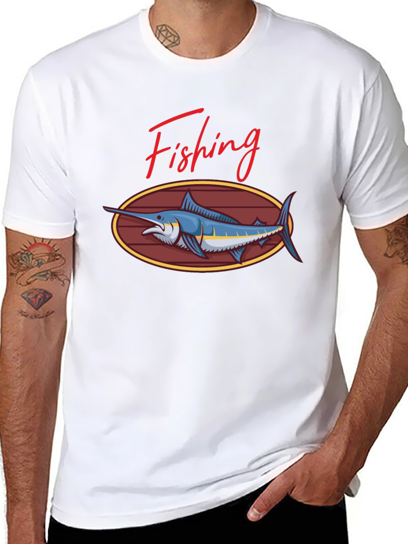 Fishing Marlin Graphic Tee - Stylish Comfort