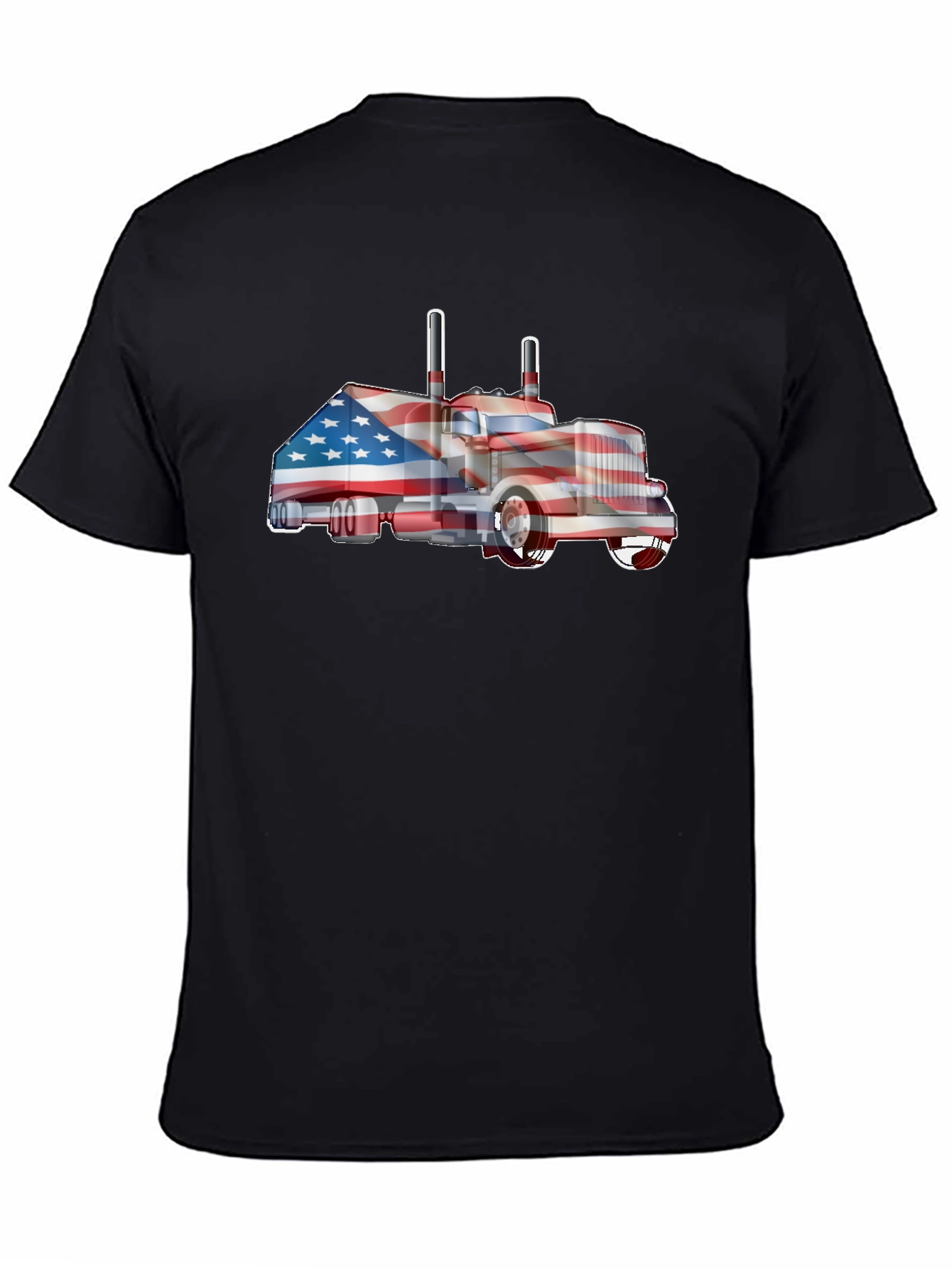 American Flag Truck Graphic T-Shirt
