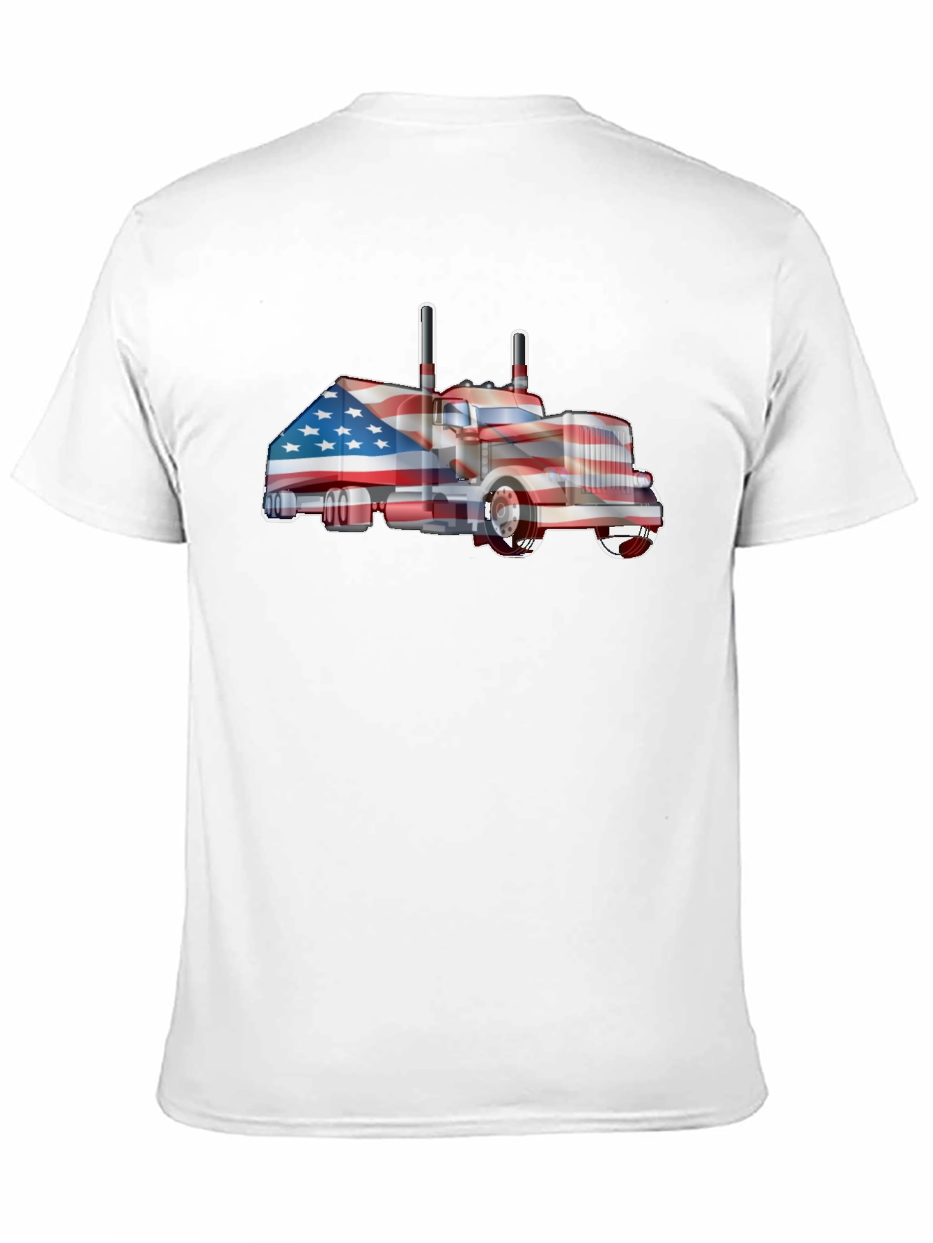 American Flag Truck Graphic T-Shirt