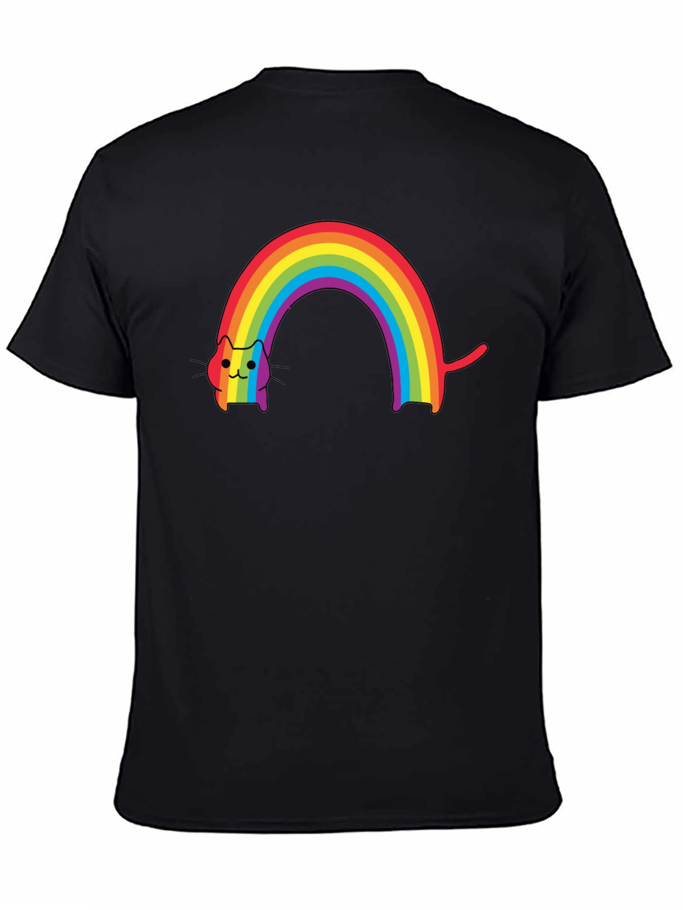 Rainbow Cat Graphic Tee - Stylish Comfort