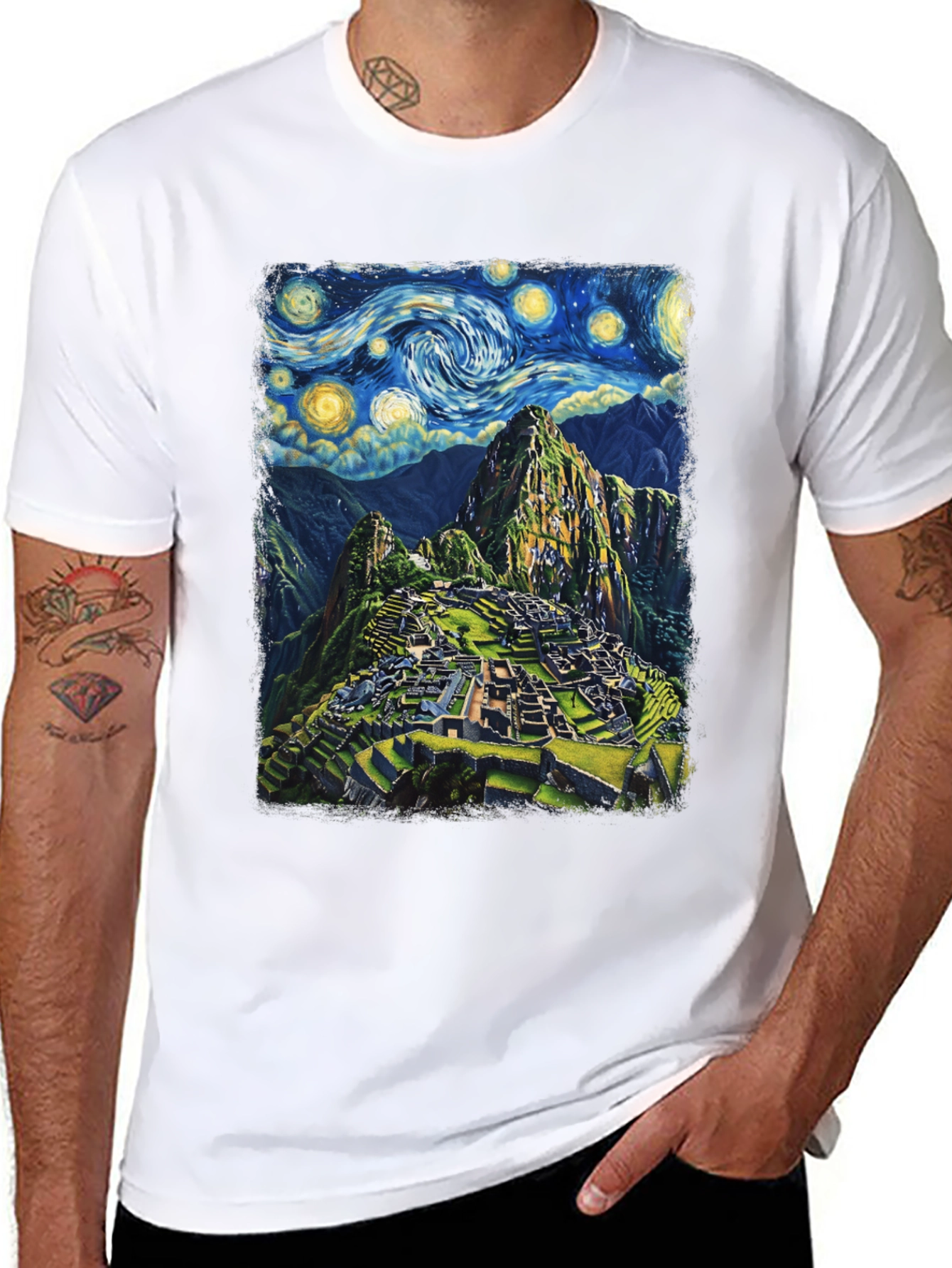 Machu Picchu Starry Night T-Shirt
