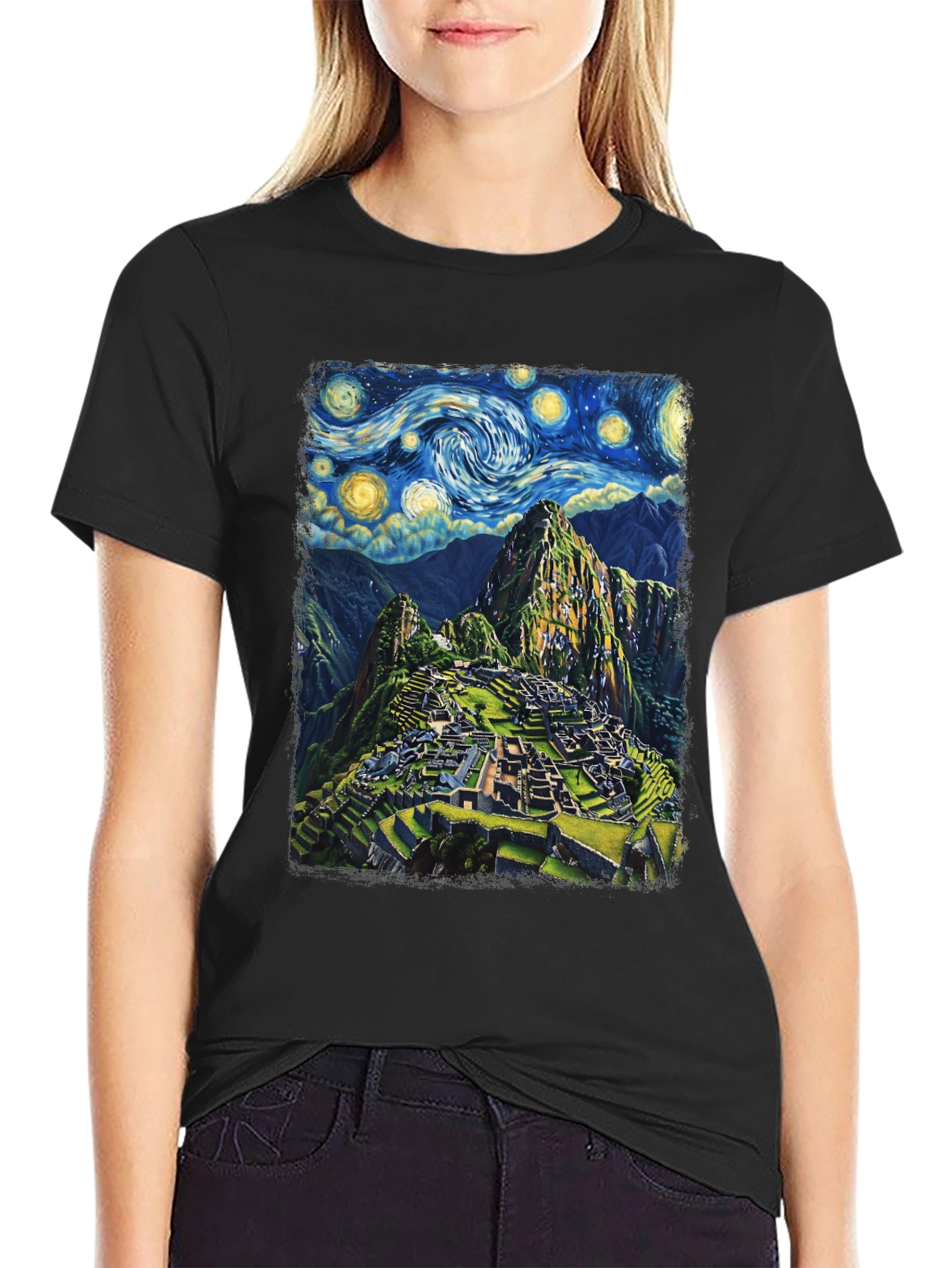 Machu Picchu Starry Night T-Shirt