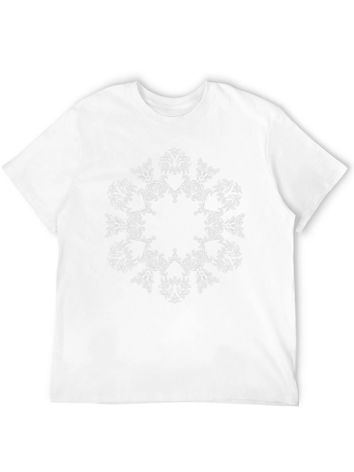 Floral Mandala Black T-Shirt