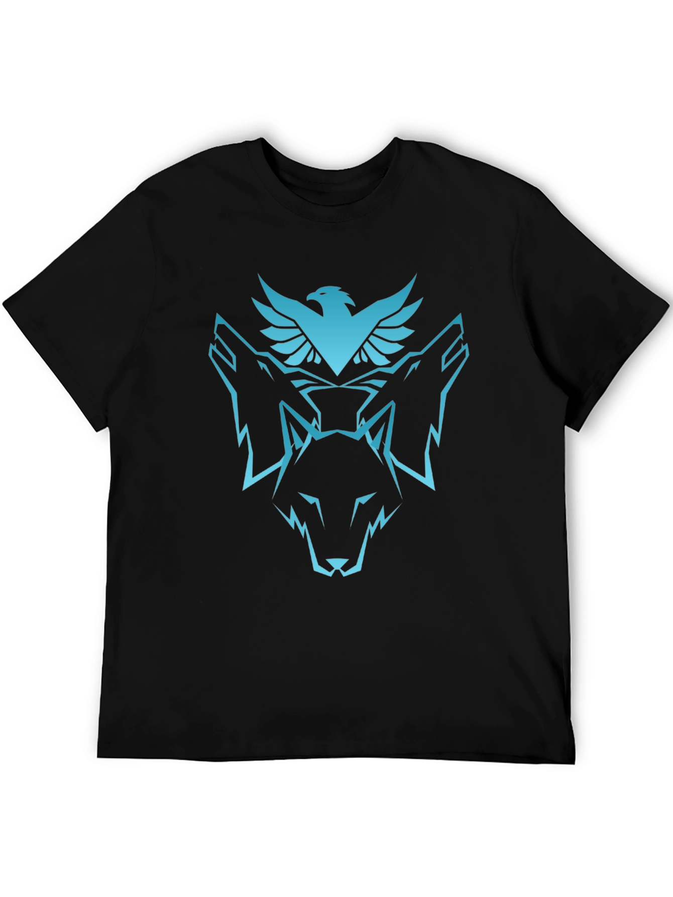 Eagle & Wolf Graphic Black T-Shirt