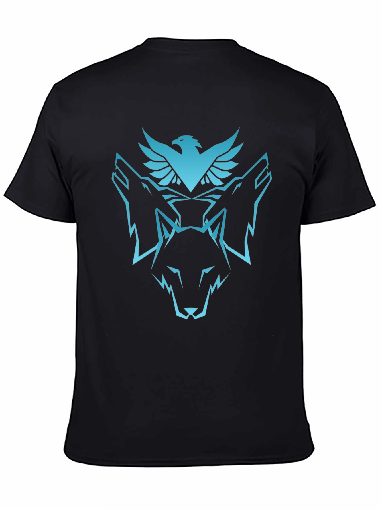 Eagle & Wolf Graphic Black T-Shirt