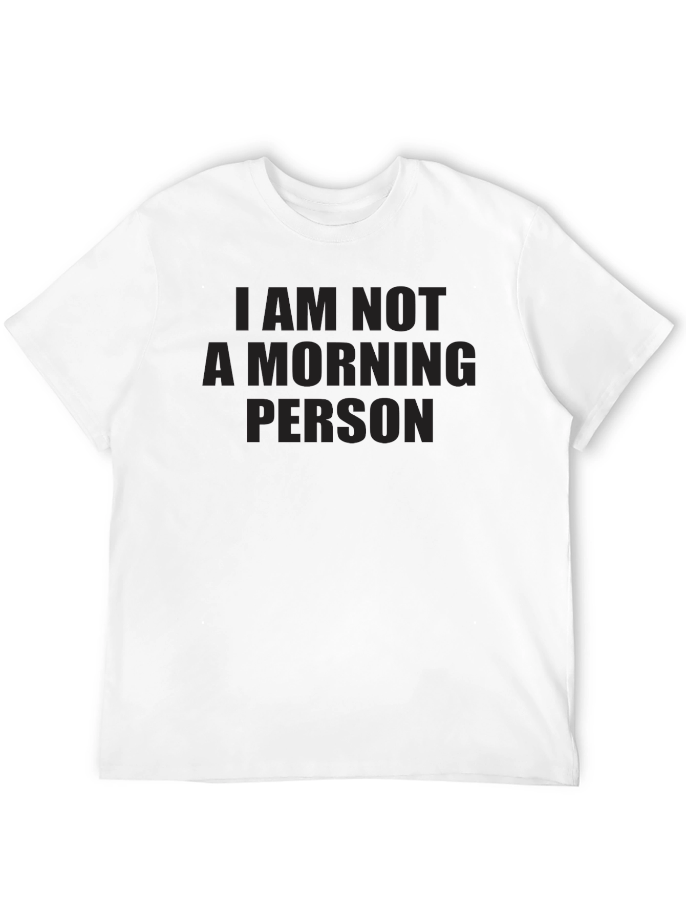 I Am Not a Morning Person Black Tee
