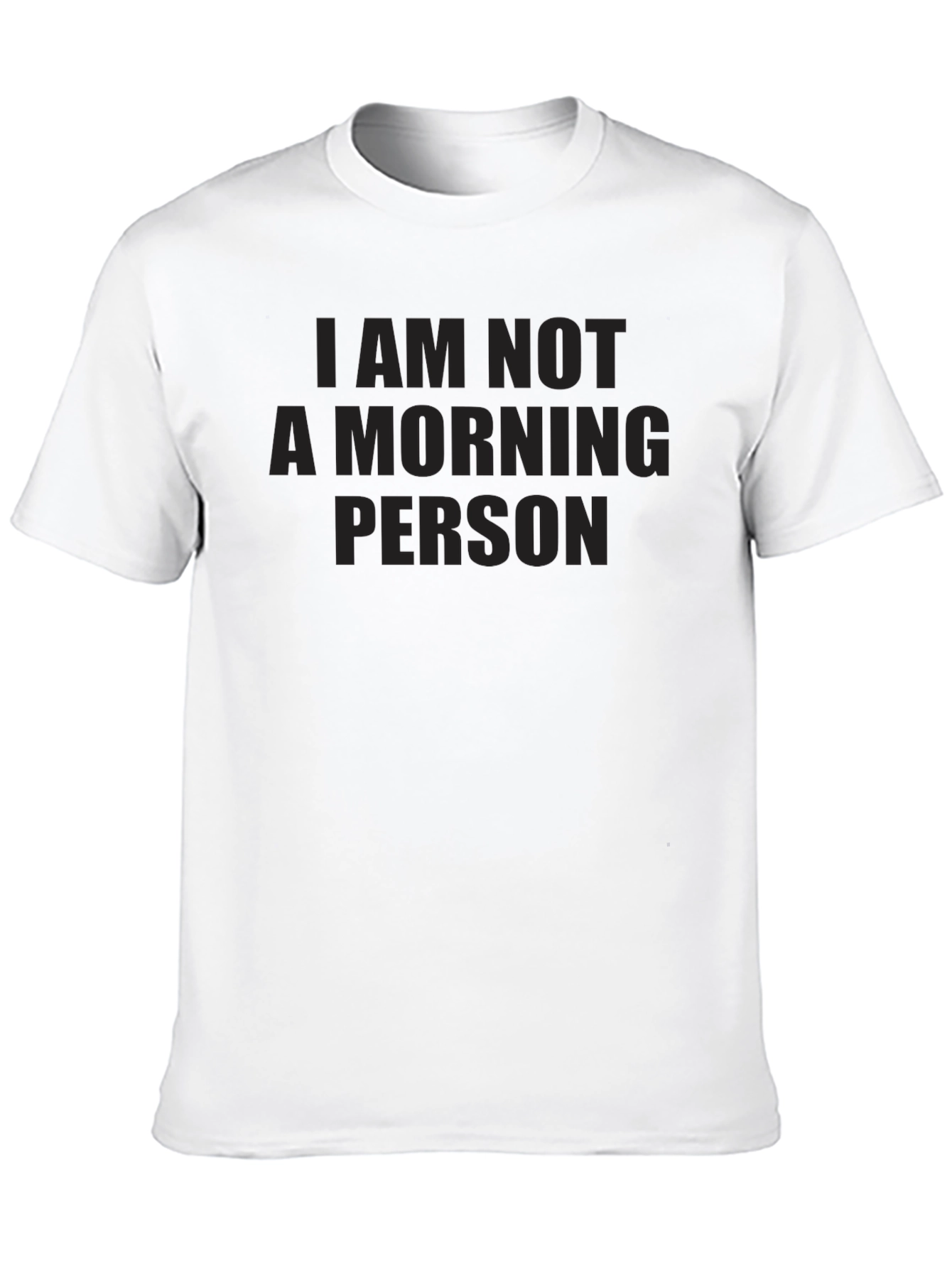 I Am Not a Morning Person Black Tee